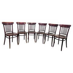 Set of 10 bentwood dining chairs no.517 by Thonet