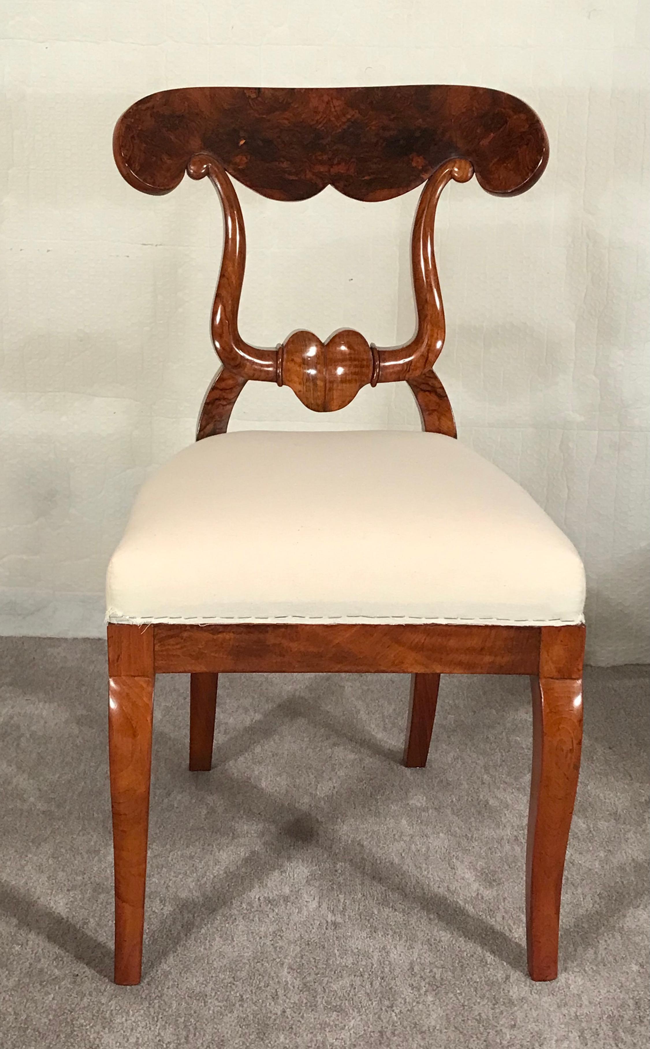 Early 19th Century Set of 10 Biedermeier Chairs, South Germany 1820-30, Walnut
