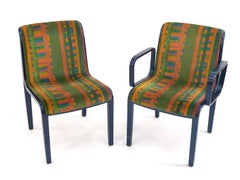 Set of 10 Bill Stephens 1300 Series Knoll Dining Chairs with Larsen Velvet, 1974