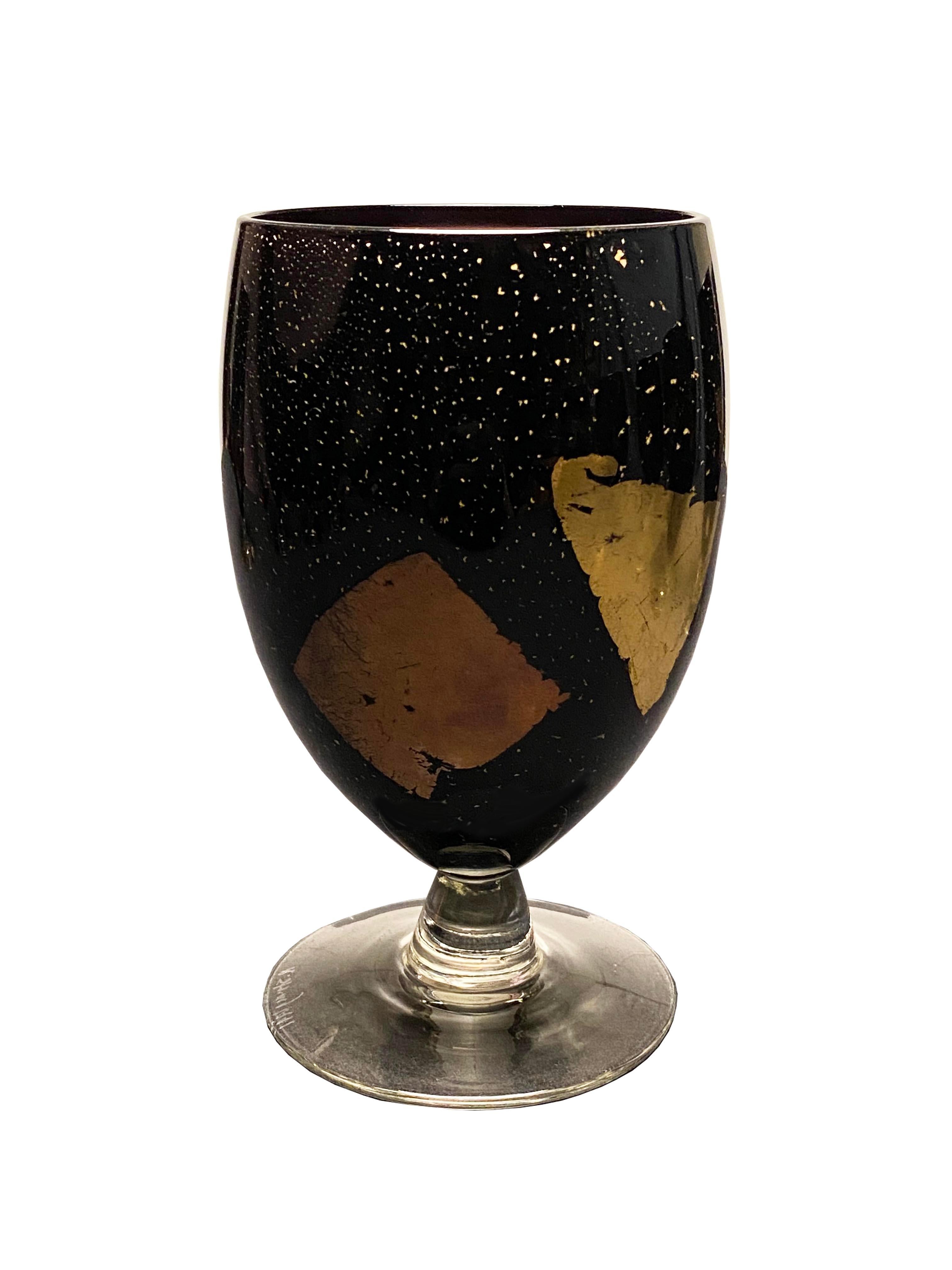 An exquisite set of ten Randy Strong Goblets, each a masterpiece signed with etching on the base. These goblets, meticulously hand-blown, showcase the artistry of Randy Strong, a maestro in the world of glass craftsmanship. What makes this