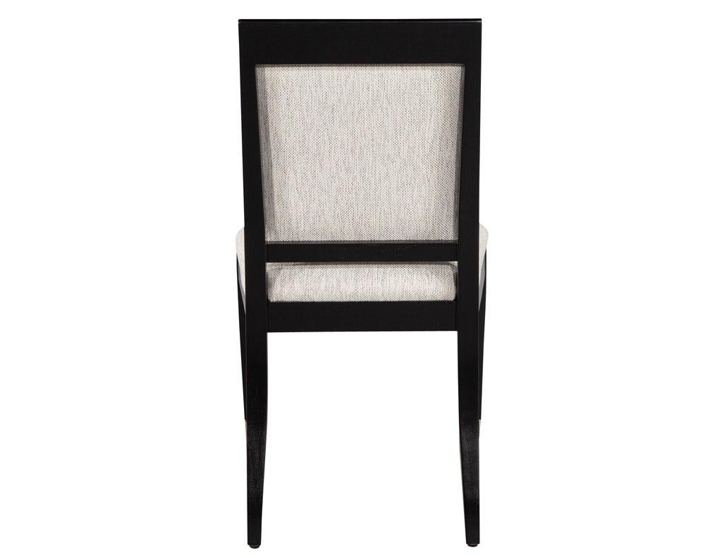 Set of 10 Black Lacquered Modern Dining Chairs by Jay Spectre 11