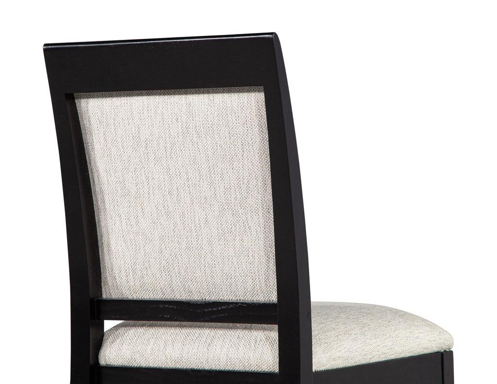 Set of 10 Black Lacquered Modern Dining Chairs by Jay Spectre 15