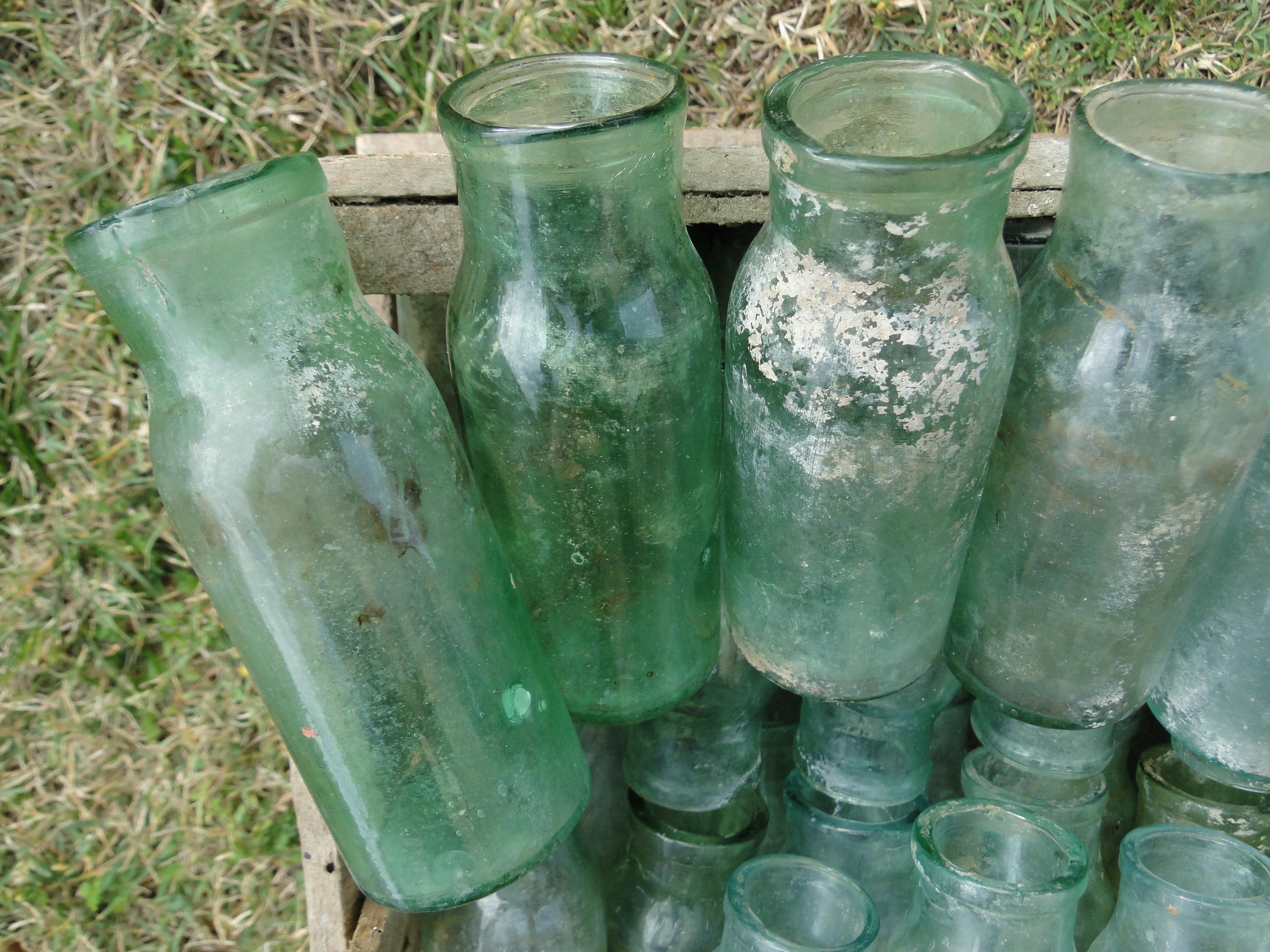  Thomery Moissac: Weintraubenflaschen aus geblasenem Glas, Frankreich (Mittleres 19. Jahrhundert) im Angebot