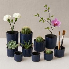 Vintage Nittsjö Ceramic Pots – Ideal for Succulents, Ikebana & Artistic Display