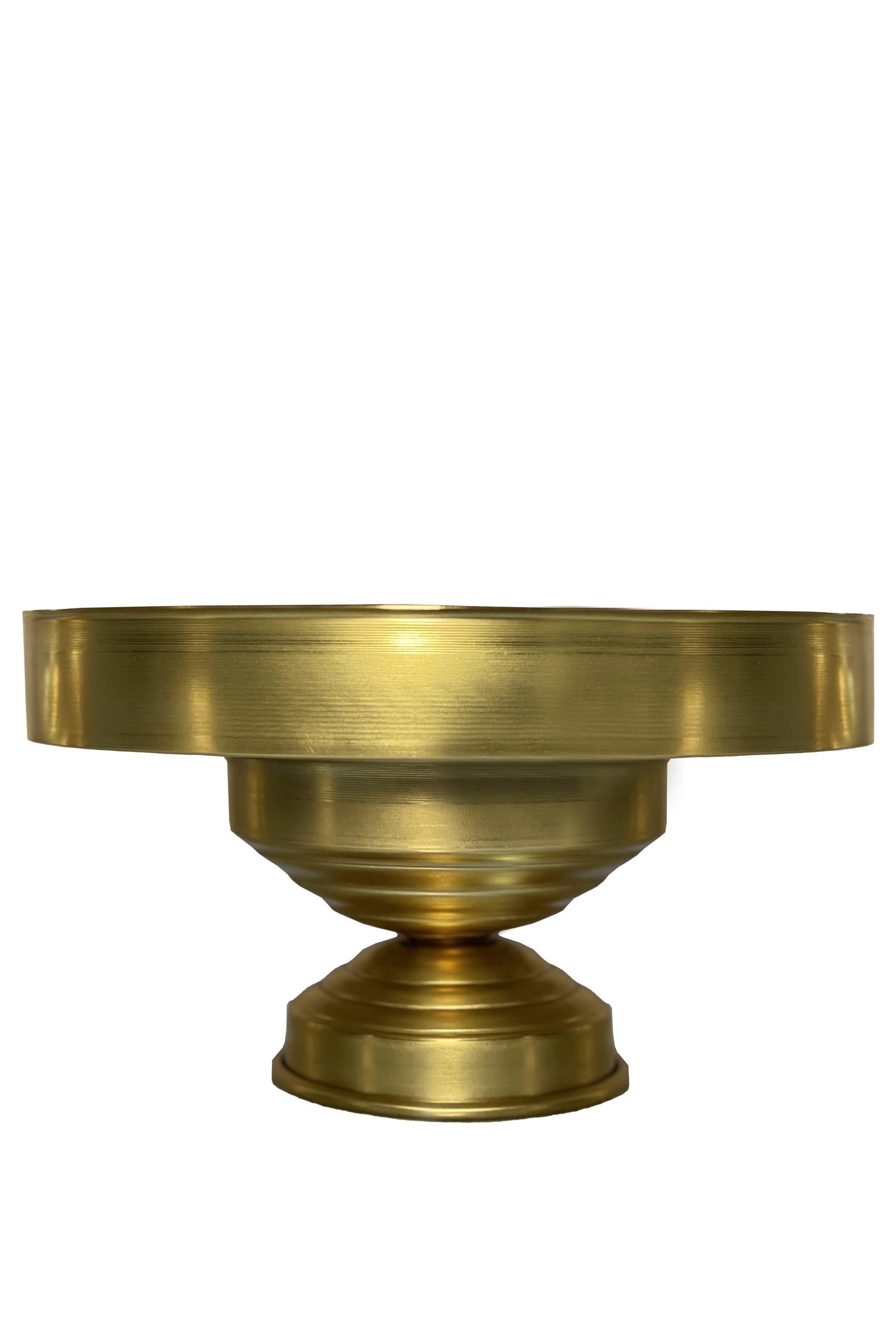 Contemporary Set of 10 Brass Centerpiece, Sculptural Architectural Italian Collectible Design For Sale