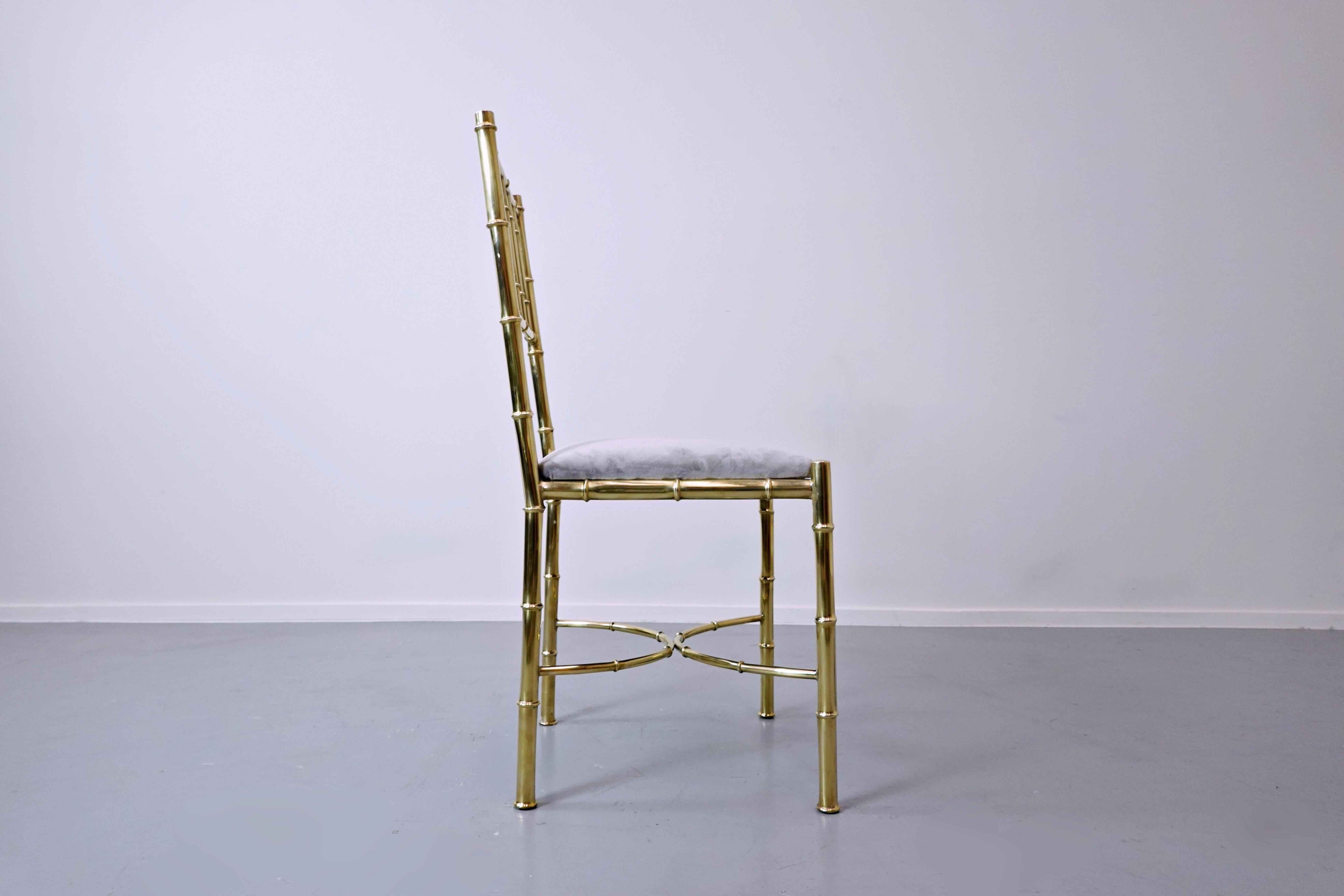 Set of 10 Brass Chairs, circa 1940 For Sale 5