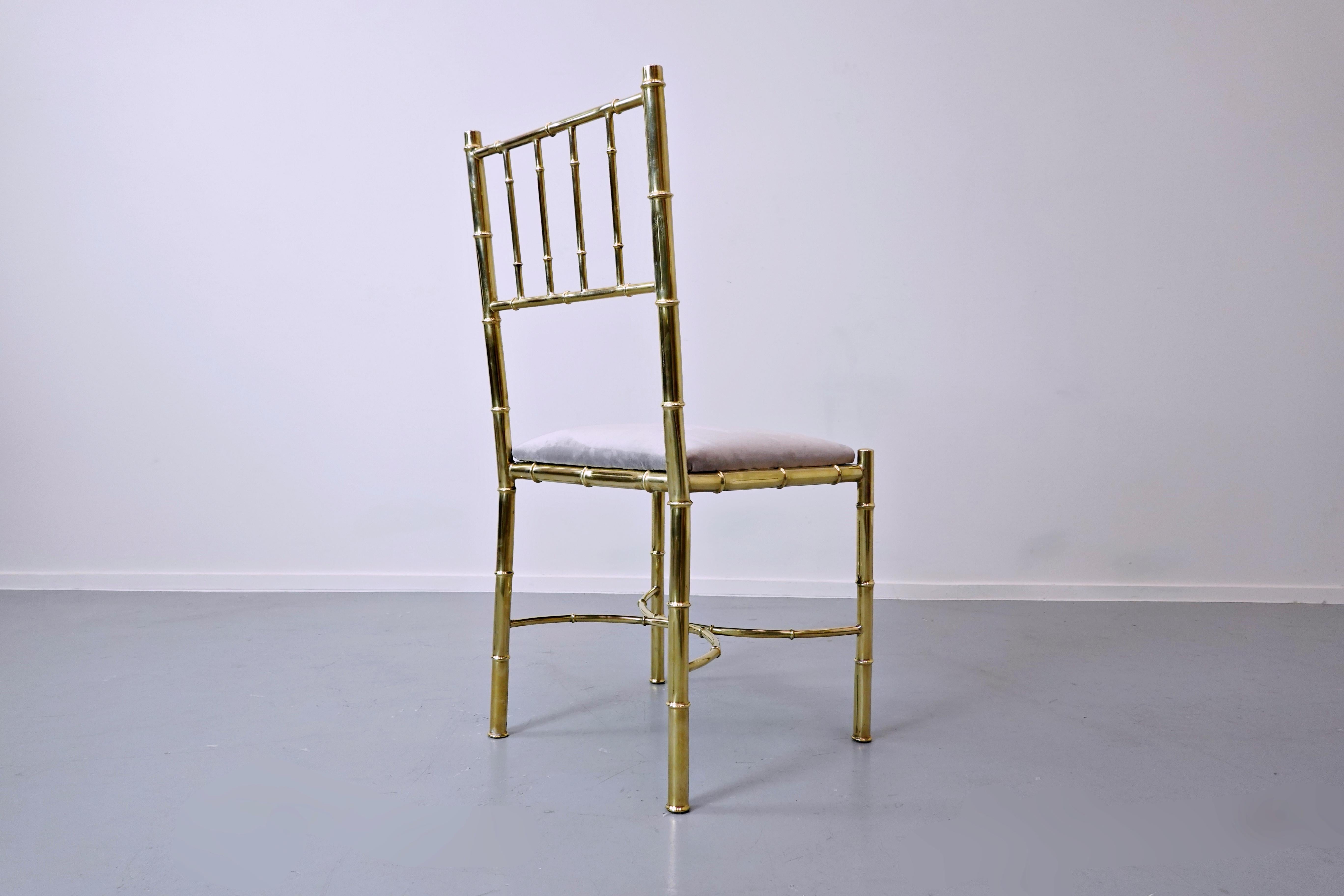 Set of 10 Brass Chairs, circa 1940 For Sale 6