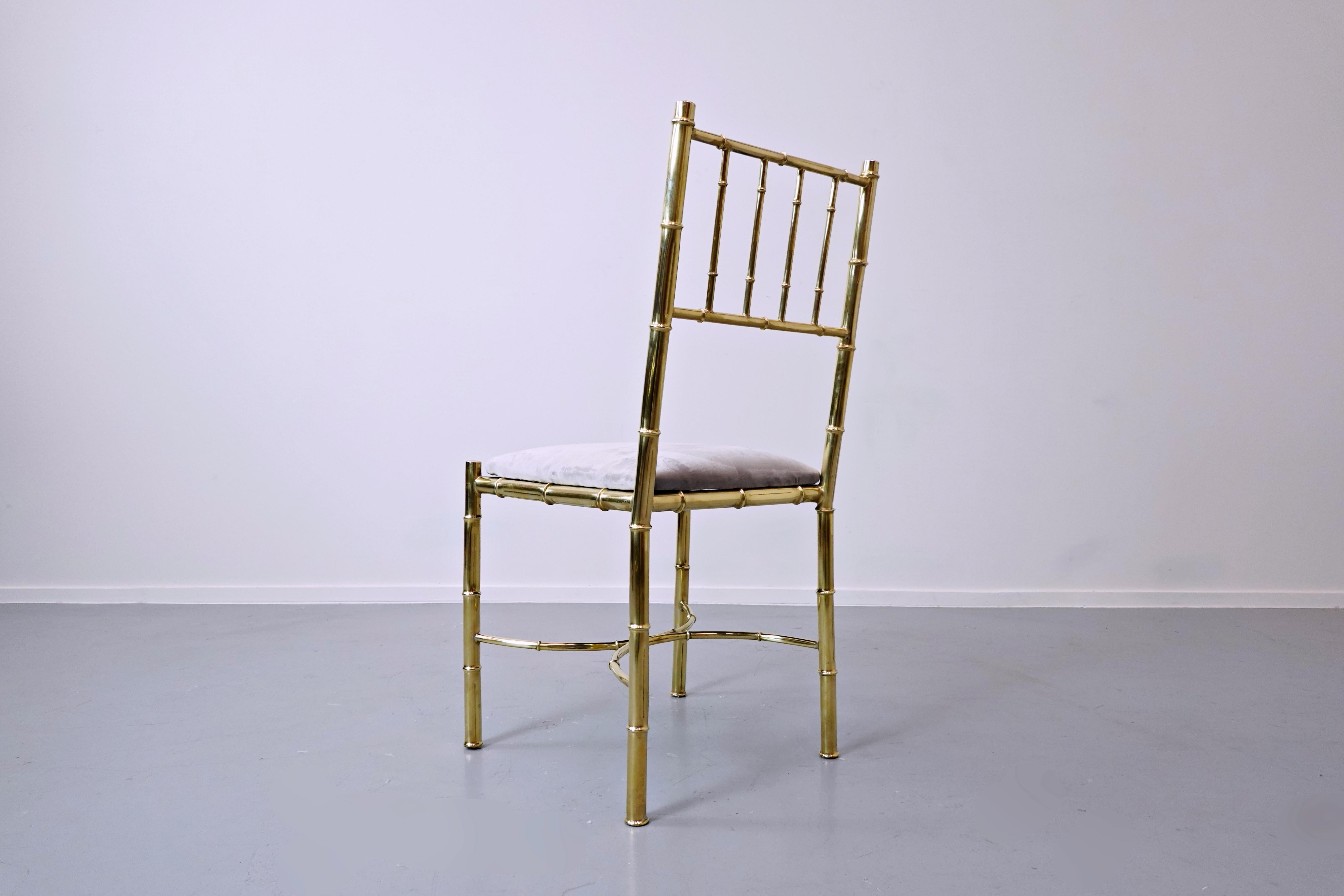 Set of 10 Brass Chairs, circa 1940 For Sale 7