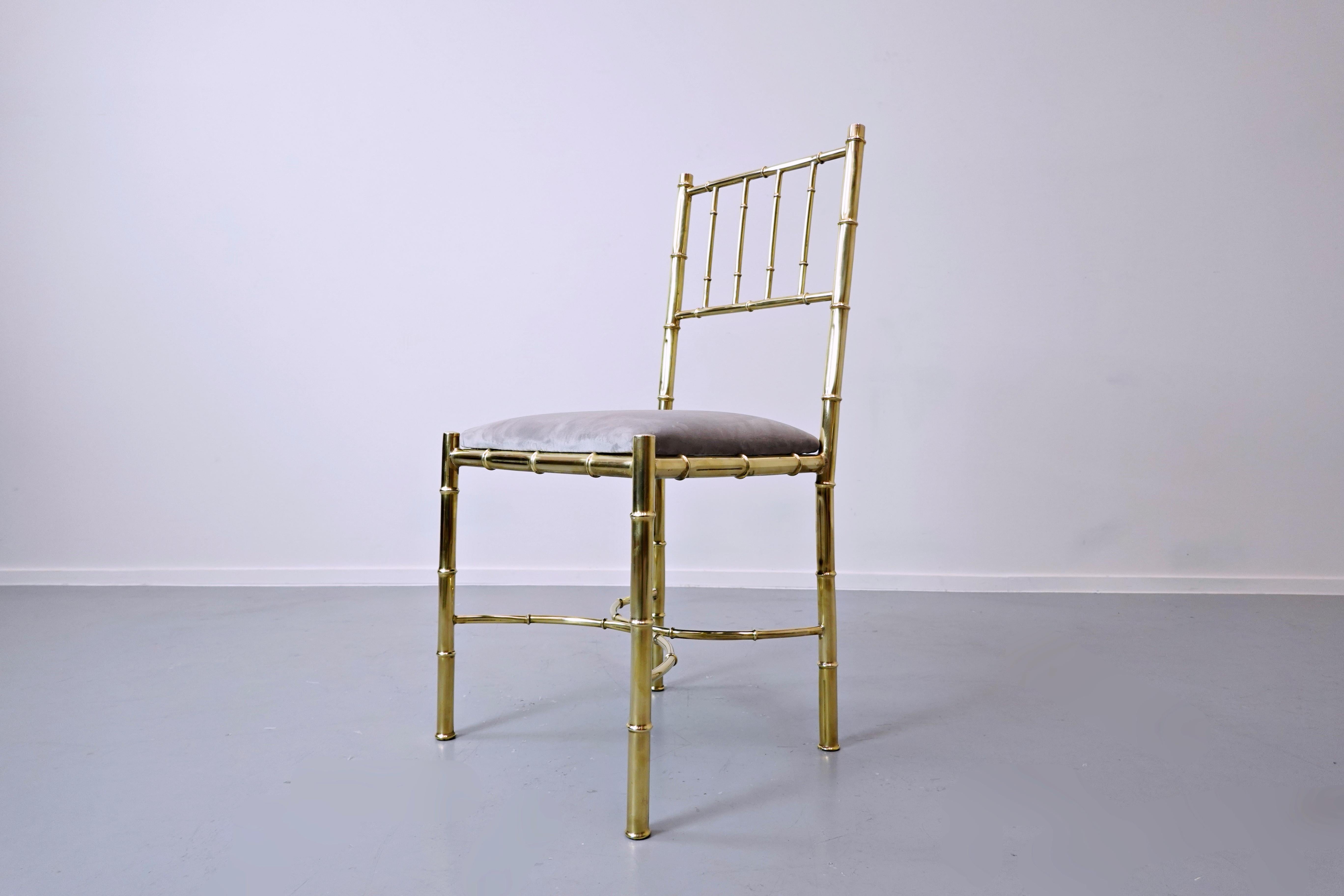 Set of 10 Brass Chairs, circa 1940 For Sale 8