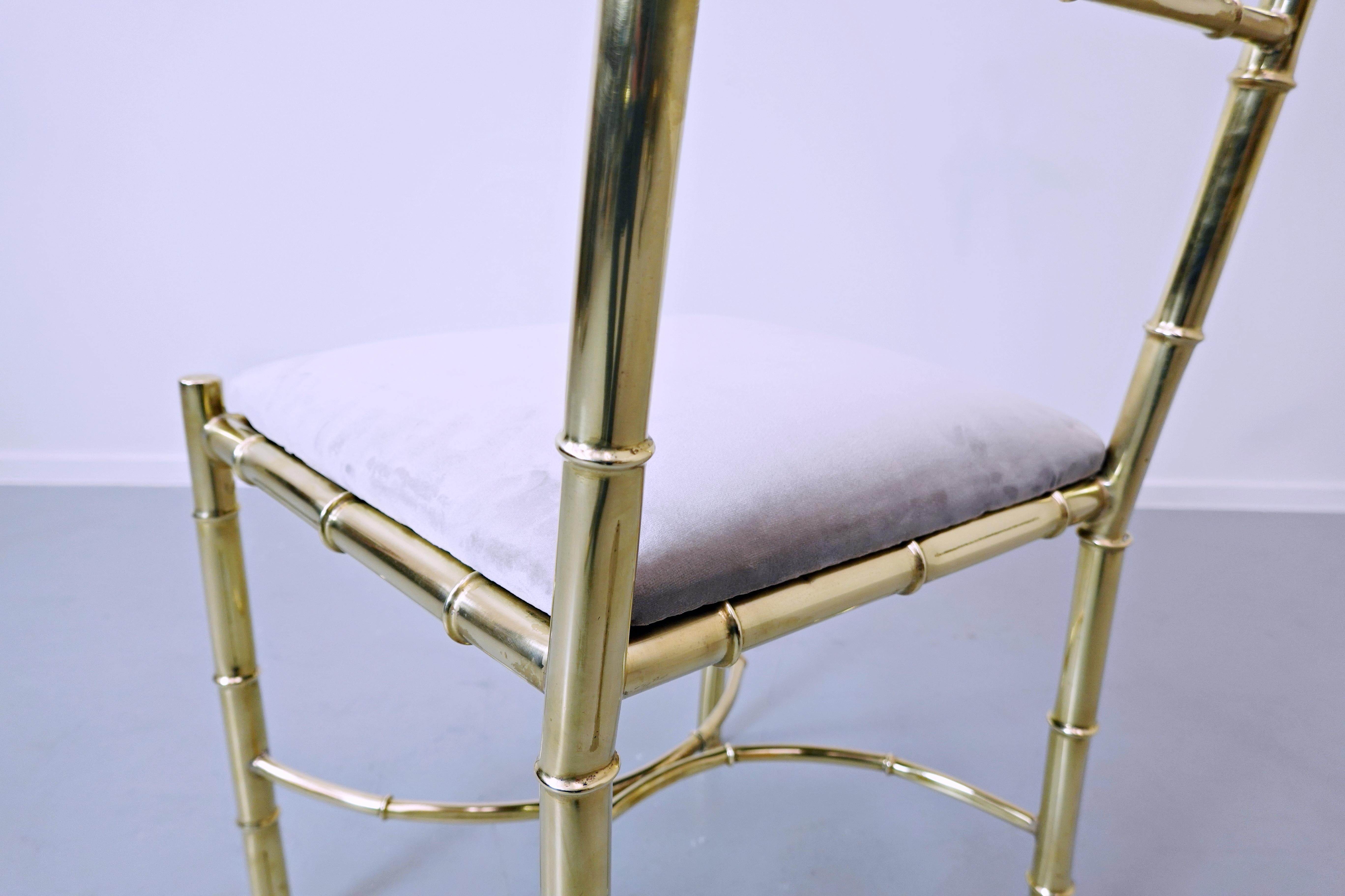 Set of 10 Brass Chairs, circa 1940 For Sale 13