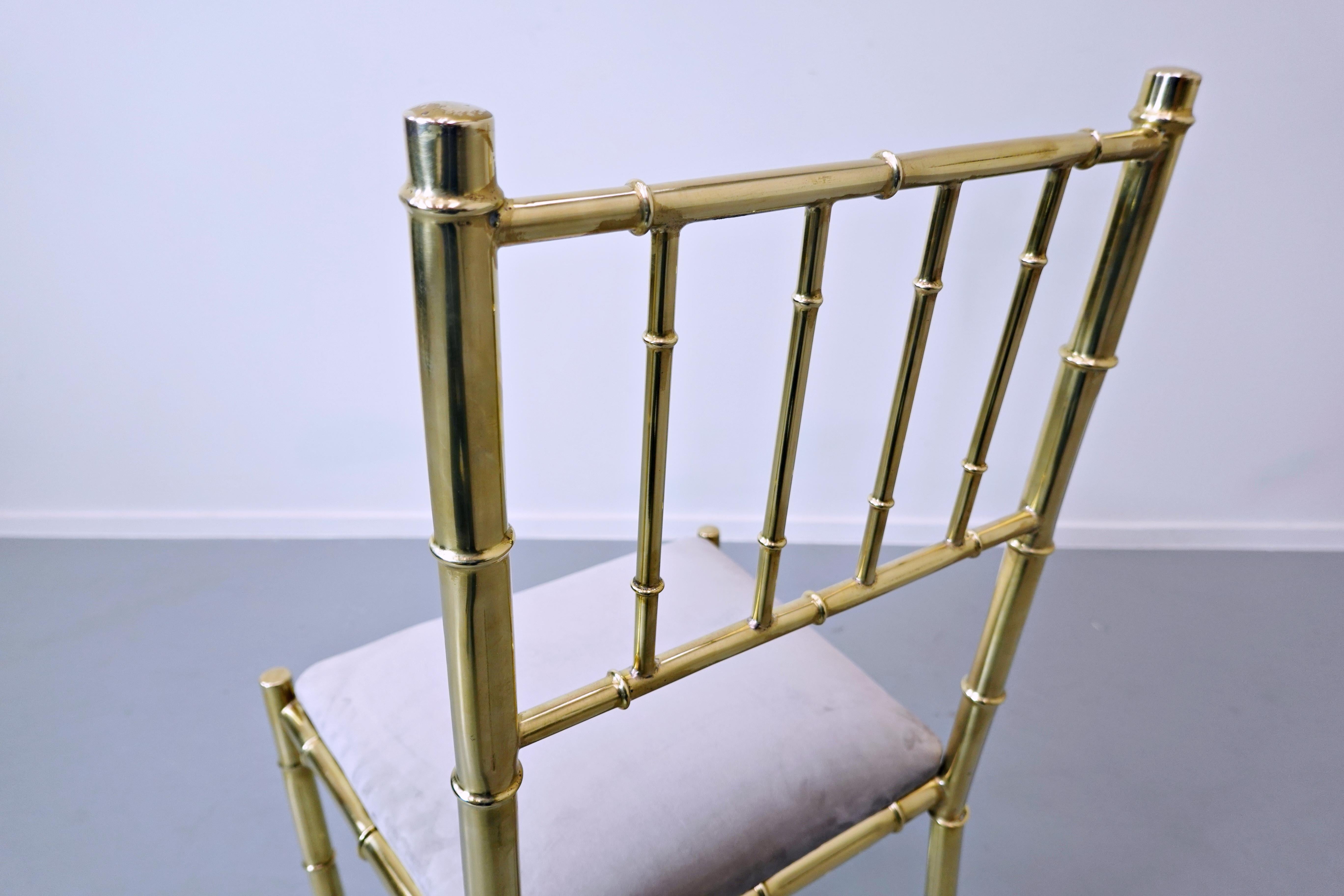 Set of 10 Brass Chairs, circa 1940 For Sale 14
