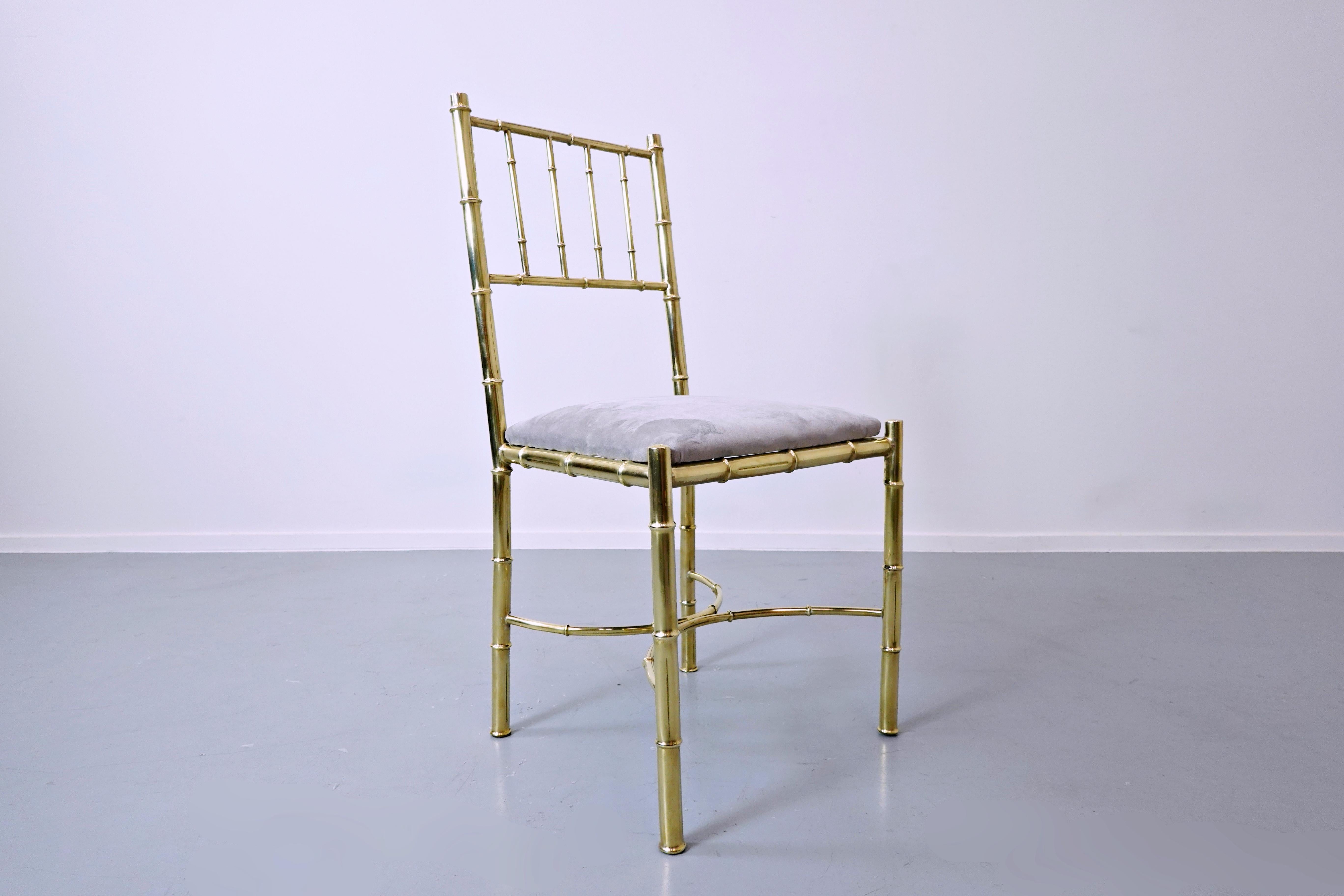 Set of 10 Brass Chairs, circa 1940 For Sale 3