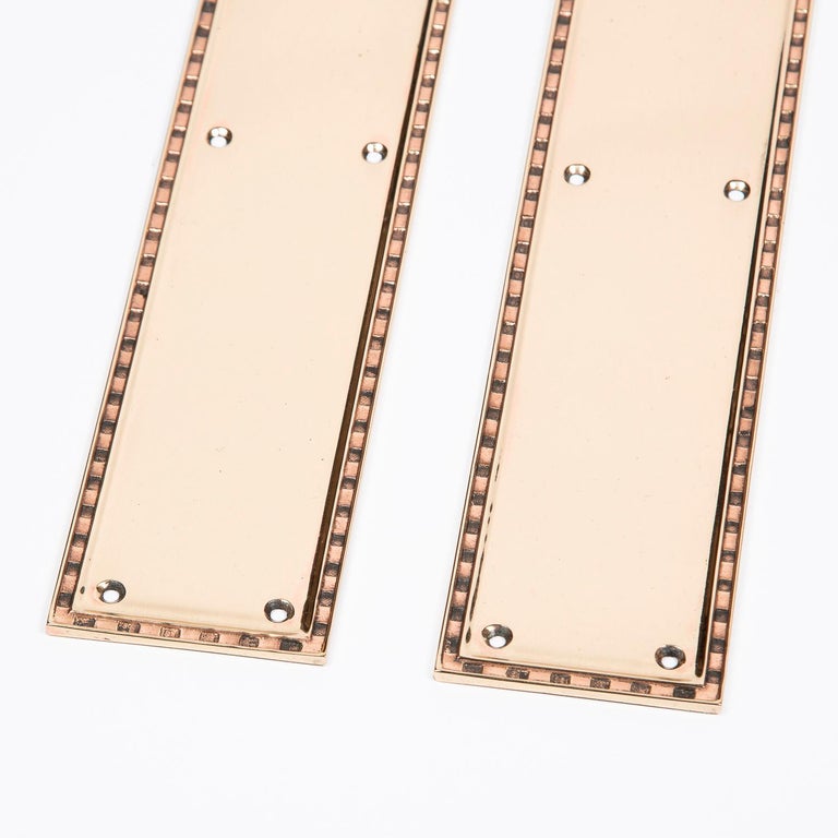Set of 10 Brass Door Plates by Hopes For Sale at 1stDibs