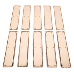 Set of 10 Brass Door Plates by Hopes