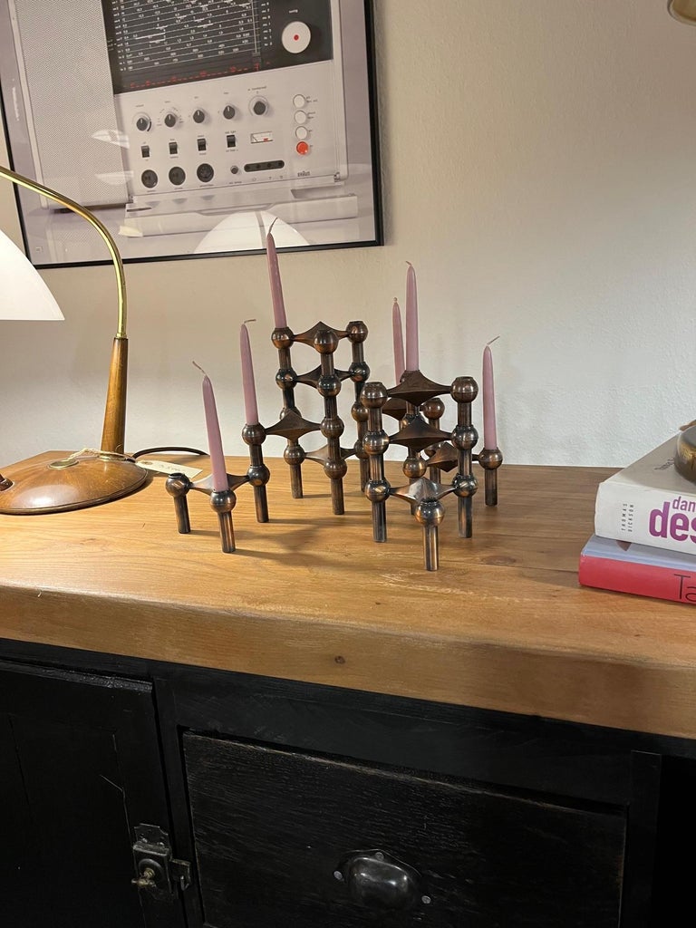 Set of 10 Caesar Stoffi for Nagel Modular candle holders For Sale at 1stDibs