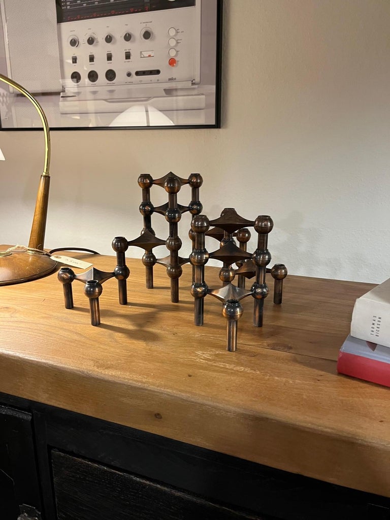 Set of 10 Caesar Stoffi for Nagel Modular candle holders For Sale at 1stDibs