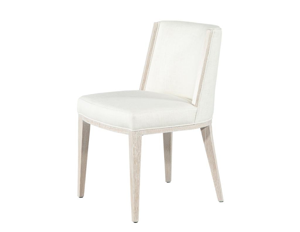 Set von 10 Carrocel-Esszimmerstühlen aus moderner Eiche in gebleichter Oberfläche, maßgefertigt (Moderne) im Angebot
