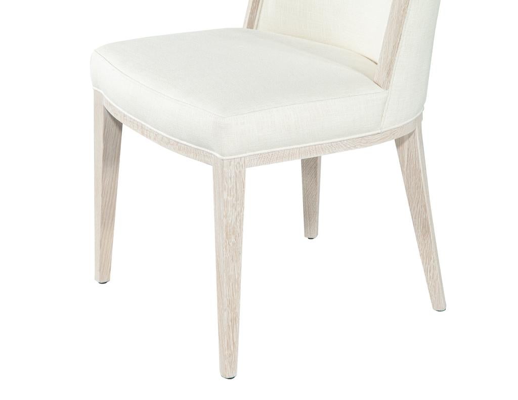 Set von 10 Carrocel-Esszimmerstühlen aus moderner Eiche in gebleichter Oberfläche, maßgefertigt im Angebot 2
