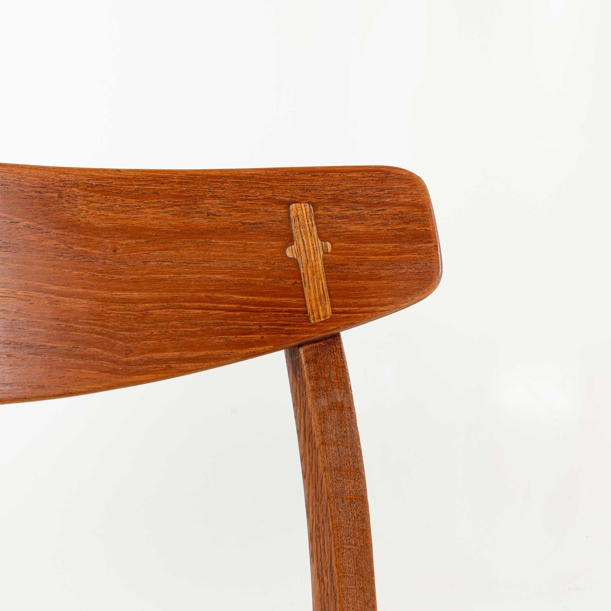 Set di 10 sedie CH23 di Hans Wegner per Carl Hansen & Son in Oak e Teak in vendita 4