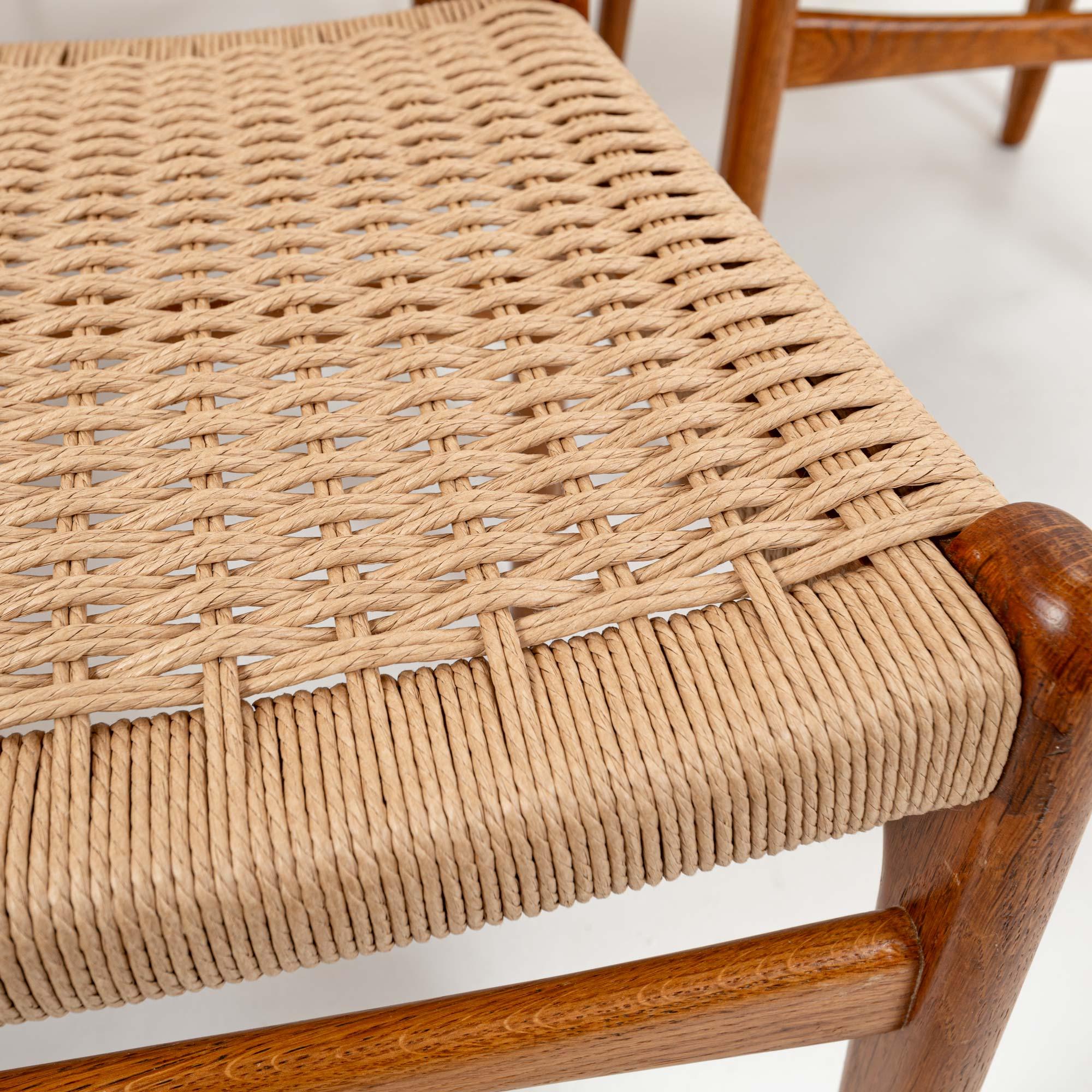 Set di 10 sedie CH23 di Hans Wegner per Carl Hansen & Son in Oak e Teak in vendita 1