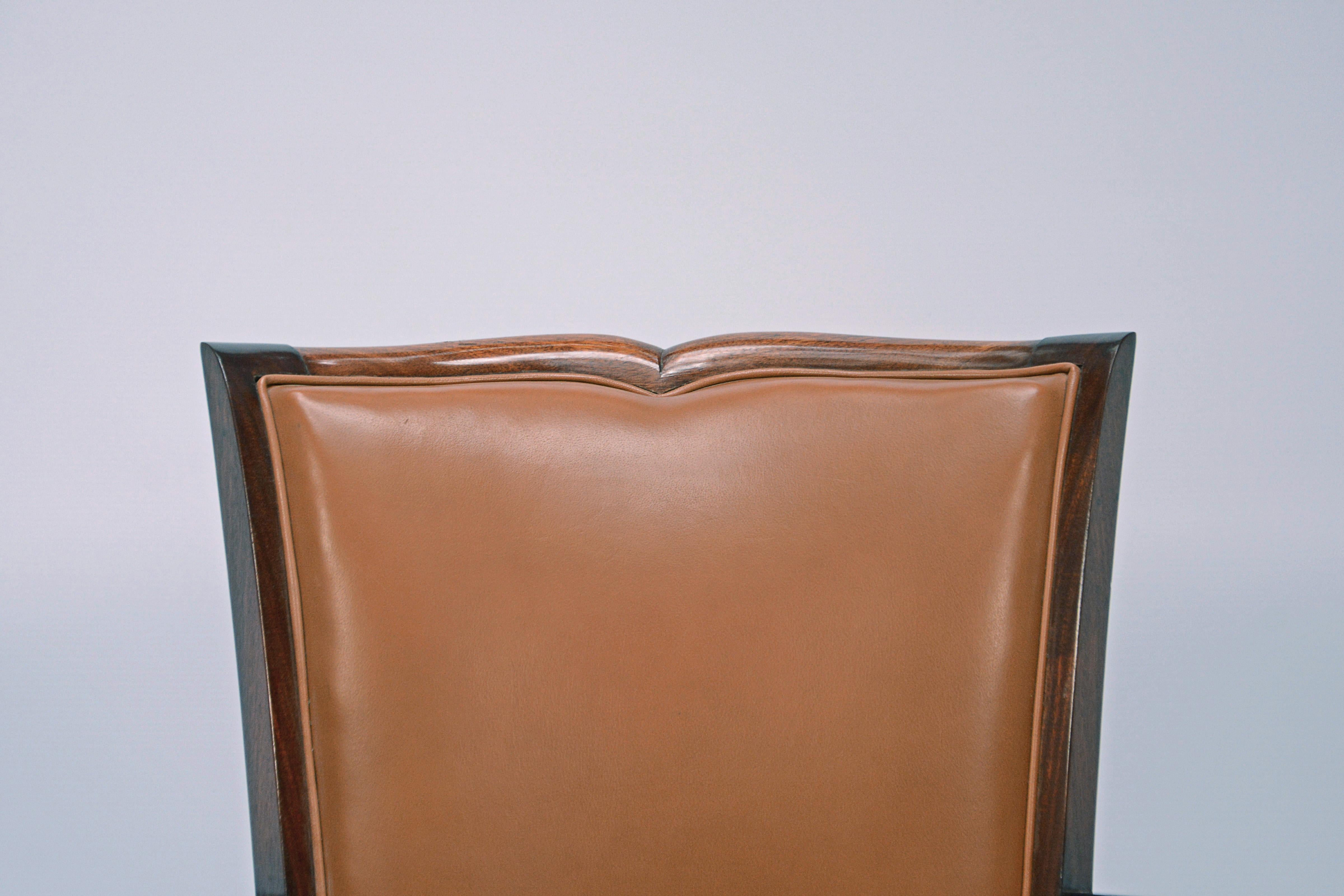 Set of 10 chairs and 2 armchairs by Maurice Jallot In Good Condition For Sale In Ciudad Autónoma Buenos Aires, C