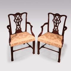 Set of 10 Chippendale Design Mahogany Dining Chairs