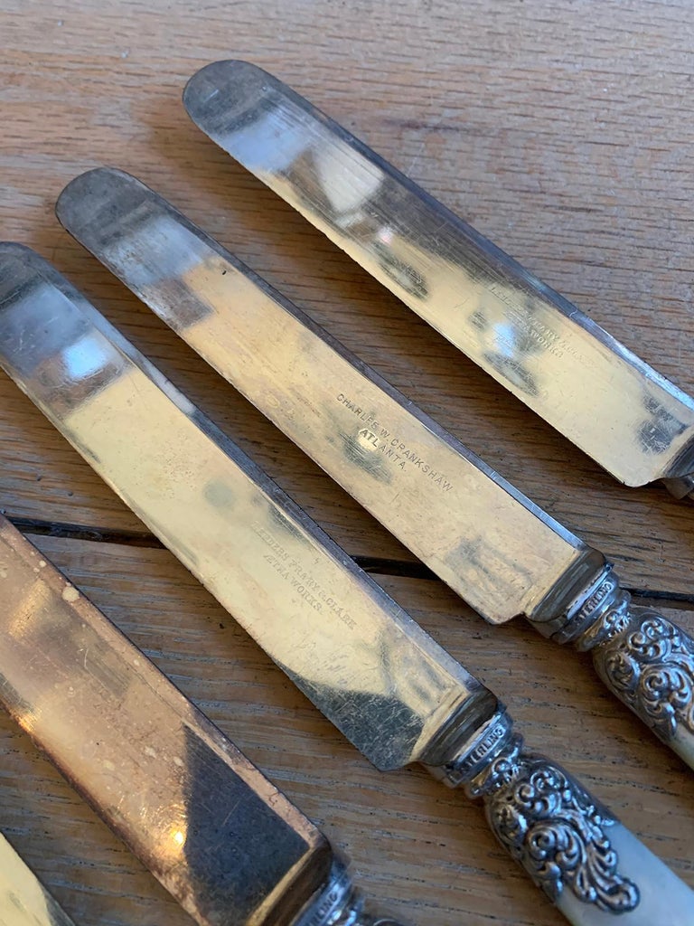 Silver Fruit Knives, Set of 6