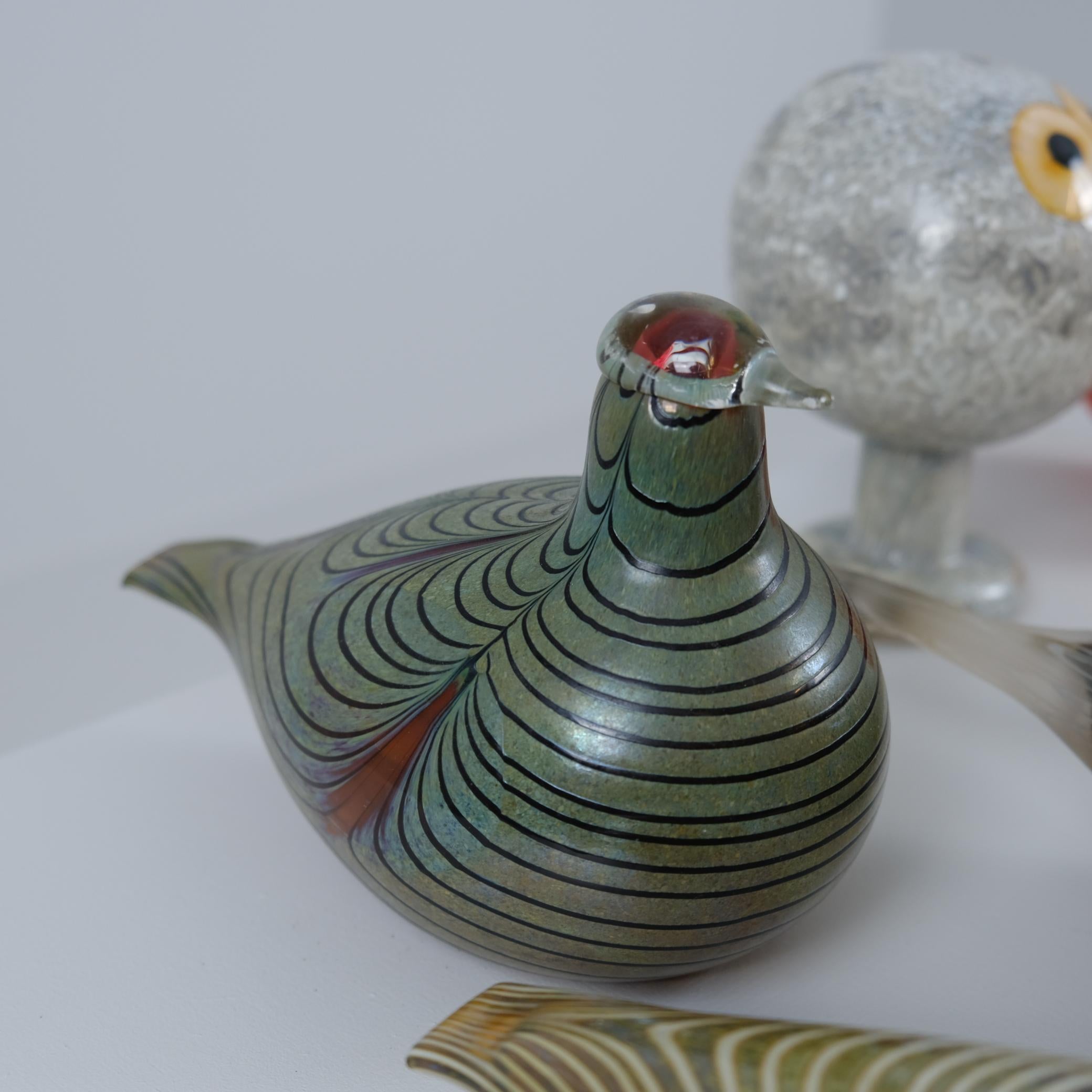 Set of 10 Colourful Collectable Glass Birds by Oiva Toikka, Nuutajärvi, Finland In Good Condition For Sale In Helsinki, FI