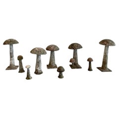 Conjunto de 10 setas de hormigón, años 50 Francia