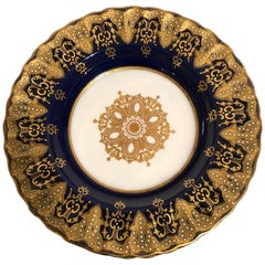 Lot de 10 bols à soupe Copeland Spode à large bord en jasmin de cobalt avec dorure en relief