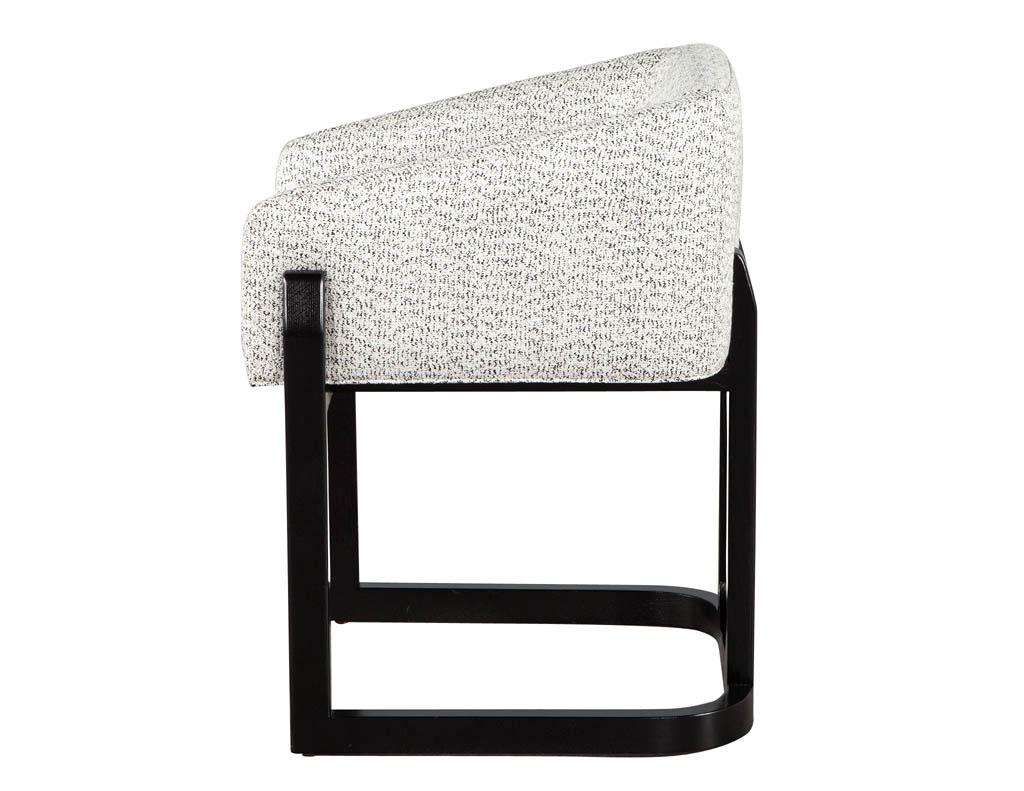 Set of 10 Custom Modern Oak Dining Chairs in Black and White In New Condition For Sale In North York, ON