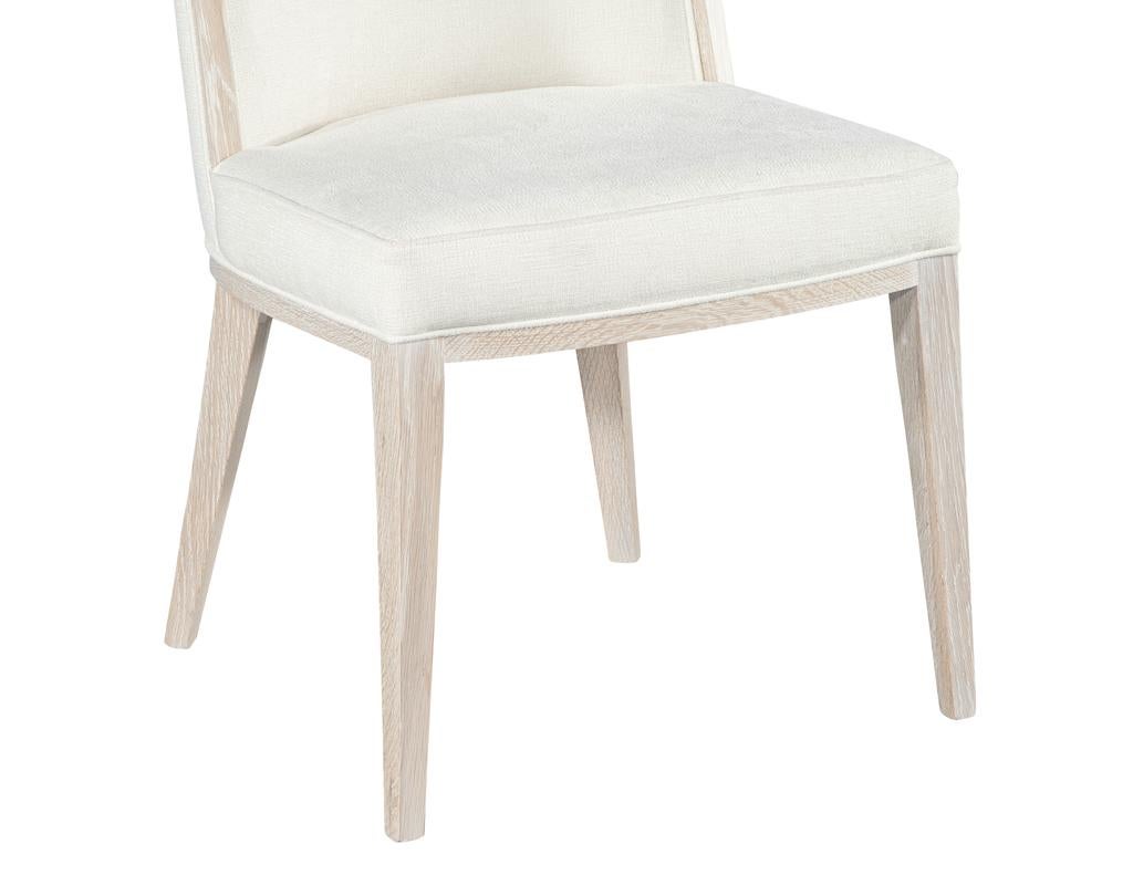 Set von 10 modernen Esszimmerstühlen aus Eiche in gebleichter Oberfläche, maßgefertigt im Angebot 6