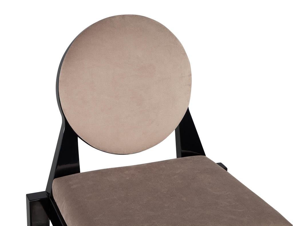 Set of 10 Custom Round Back Modern Dining Chairs Arrondi Chair For Sale 1