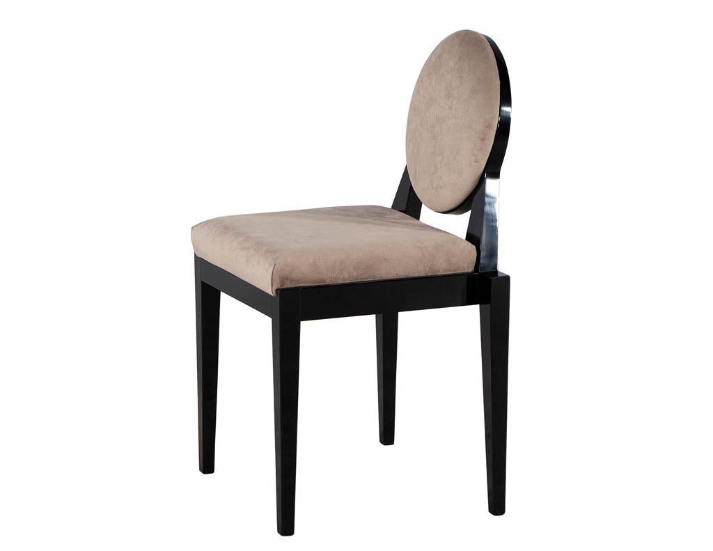 black round back dining chairs