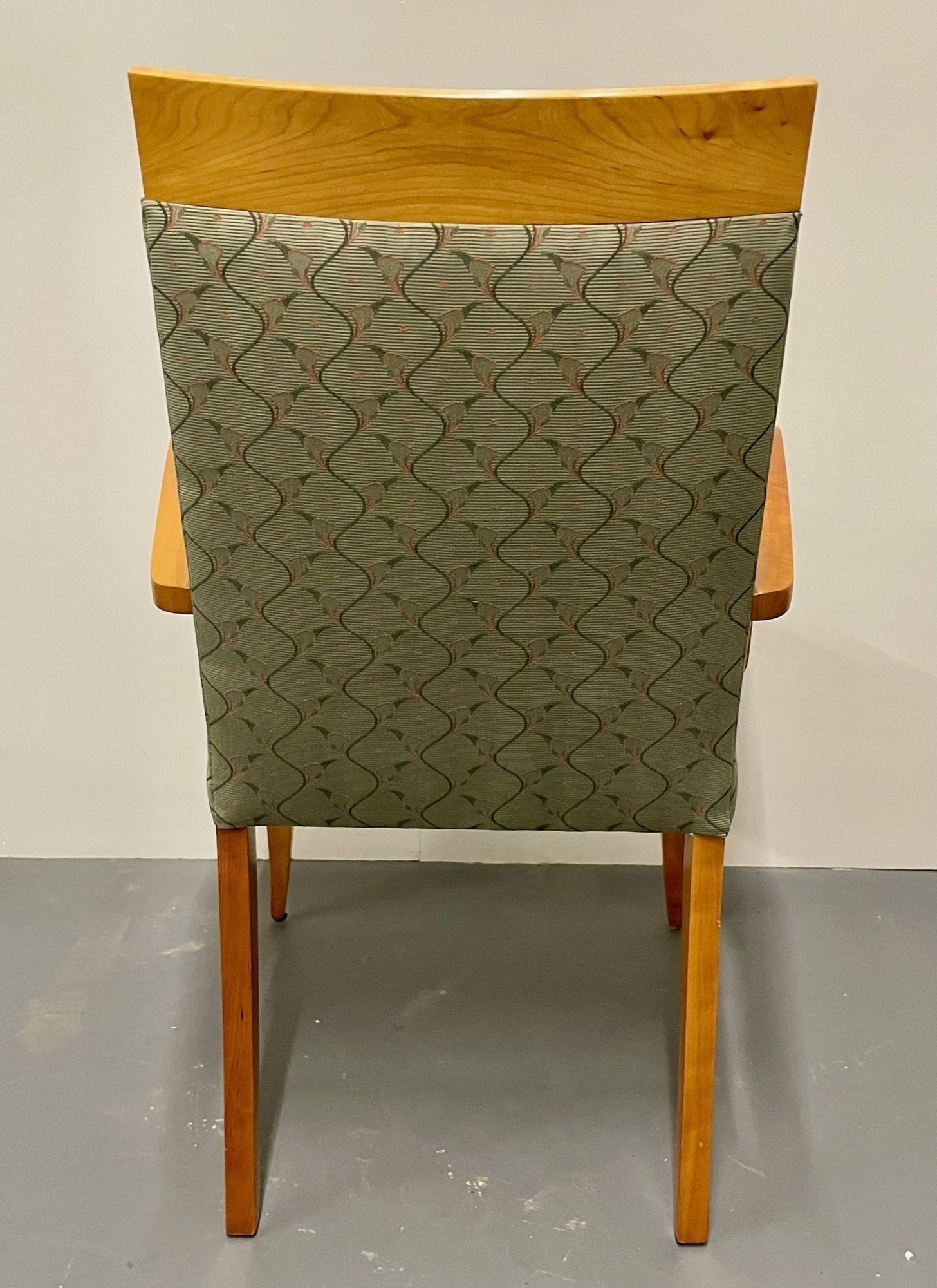 Wood Set of 10 Dakota Jackson Cherry Dining Chairs, Mid-Century Modern,