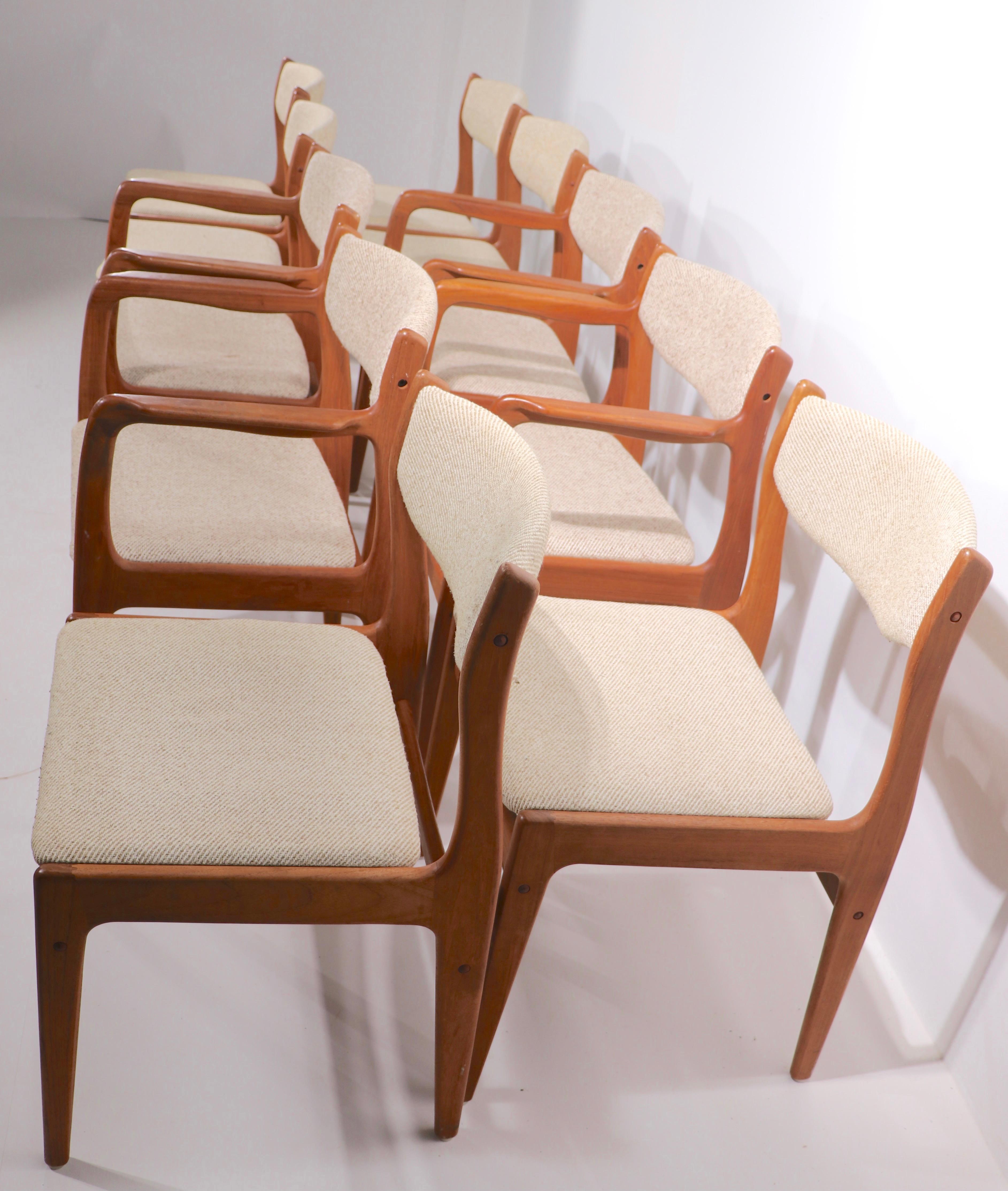 Set of 10 Danish Dining Chairs Att. to Erik Buch for Odense Maskinsnedkeri 4
