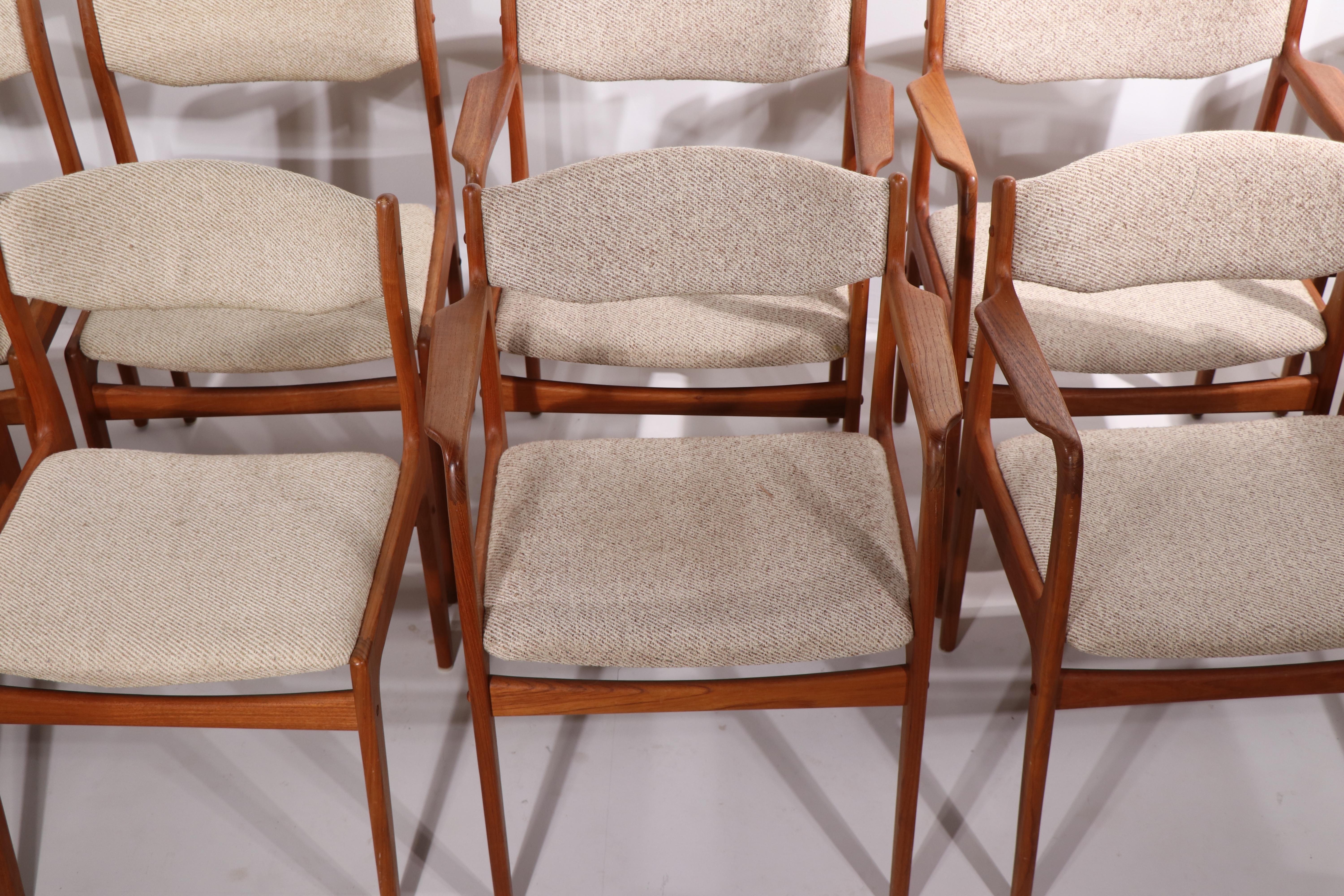 Set of 10 Danish Dining Chairs Att. to Erik Buch for Odense Maskinsnedkeri 5