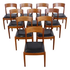 Set of 10 Danish Dining Chairs by Kai Kristiansen for KS Møbler, 1960s, Denmark