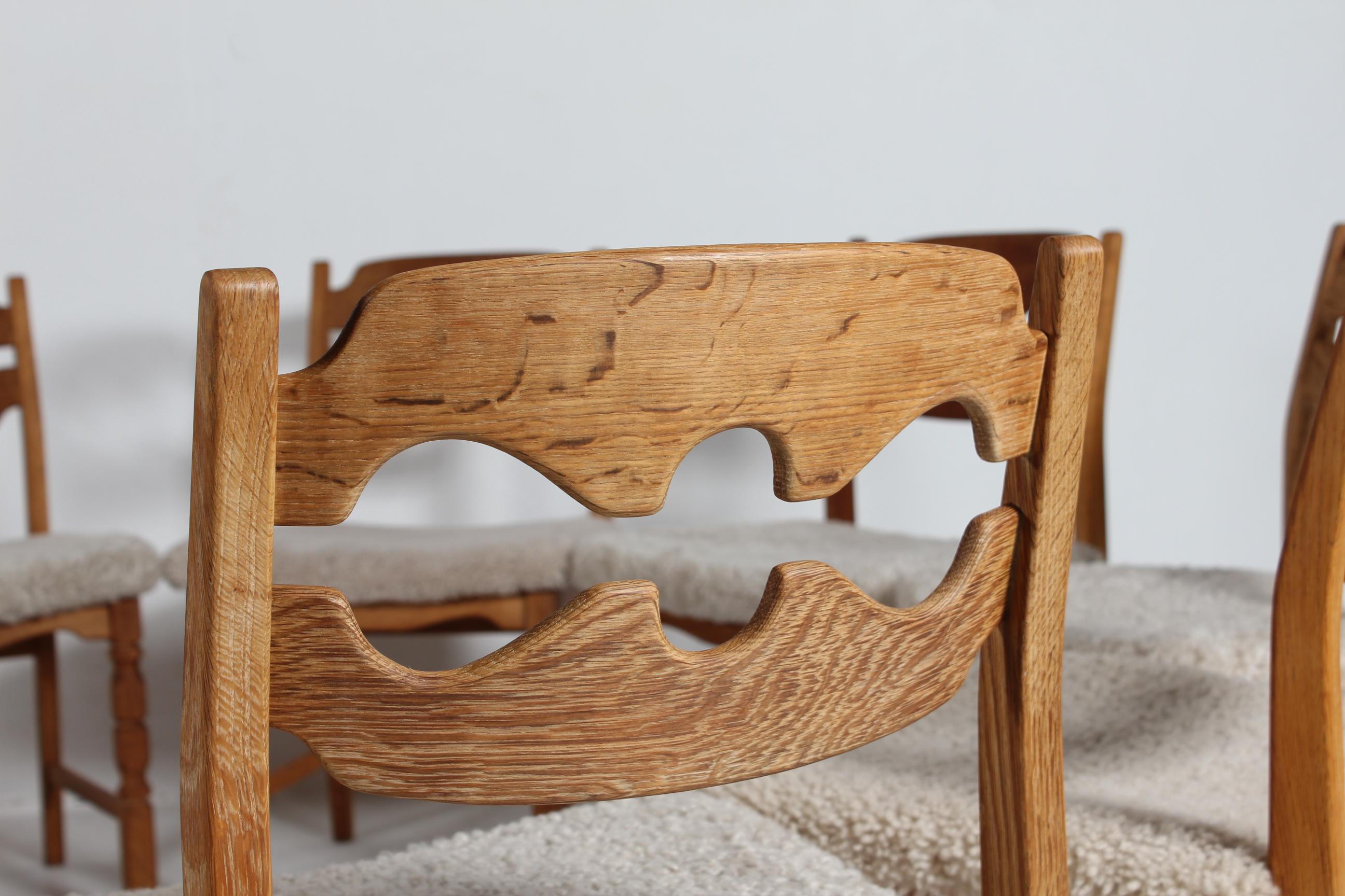 Set di 10 sedie danesi a lama di rasoio Henning Kjærnulf in Oak &New 1970 in vendita 4
