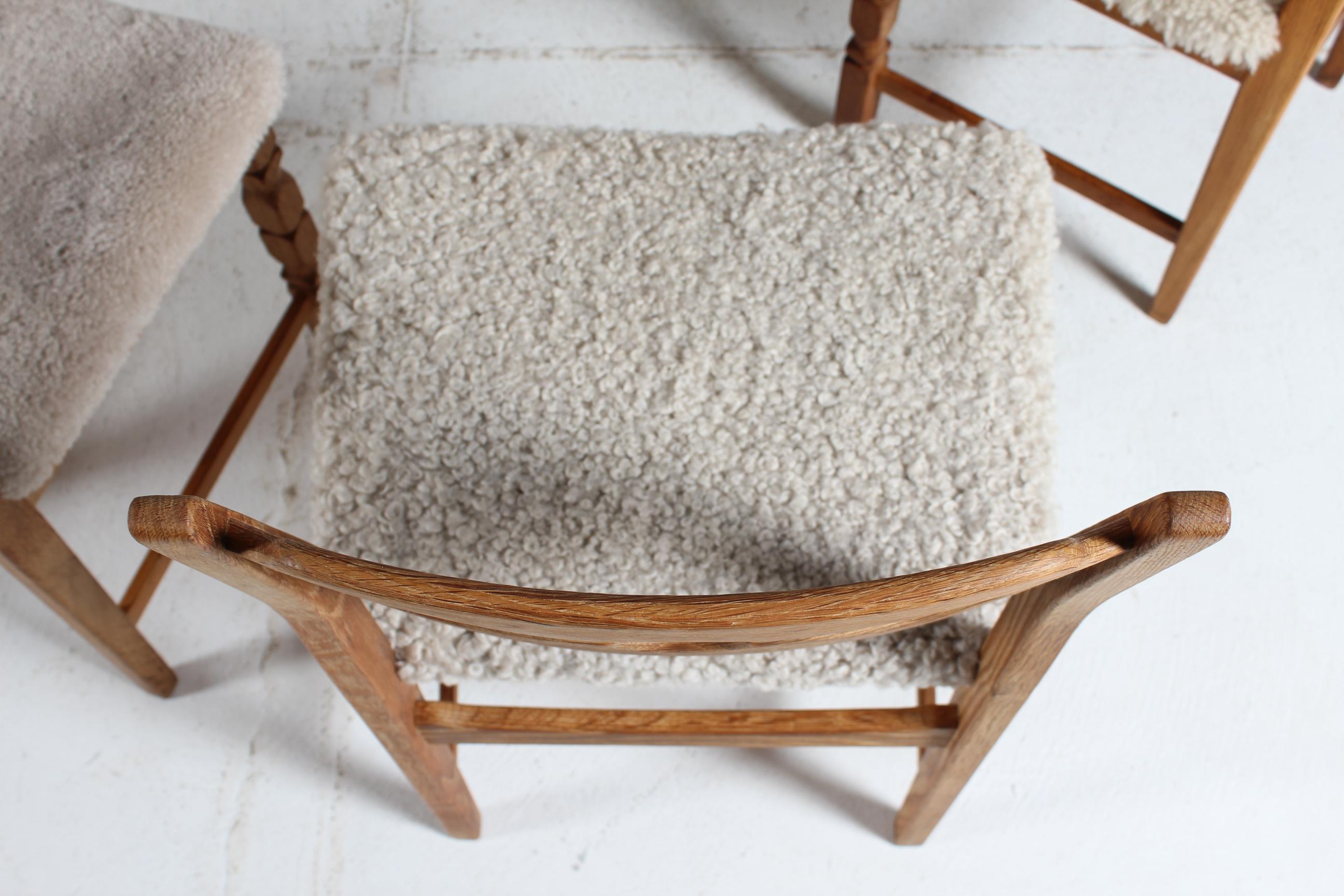 Set di 10 sedie danesi a lama di rasoio Henning Kjærnulf in Oak &New 1970 in vendita 5