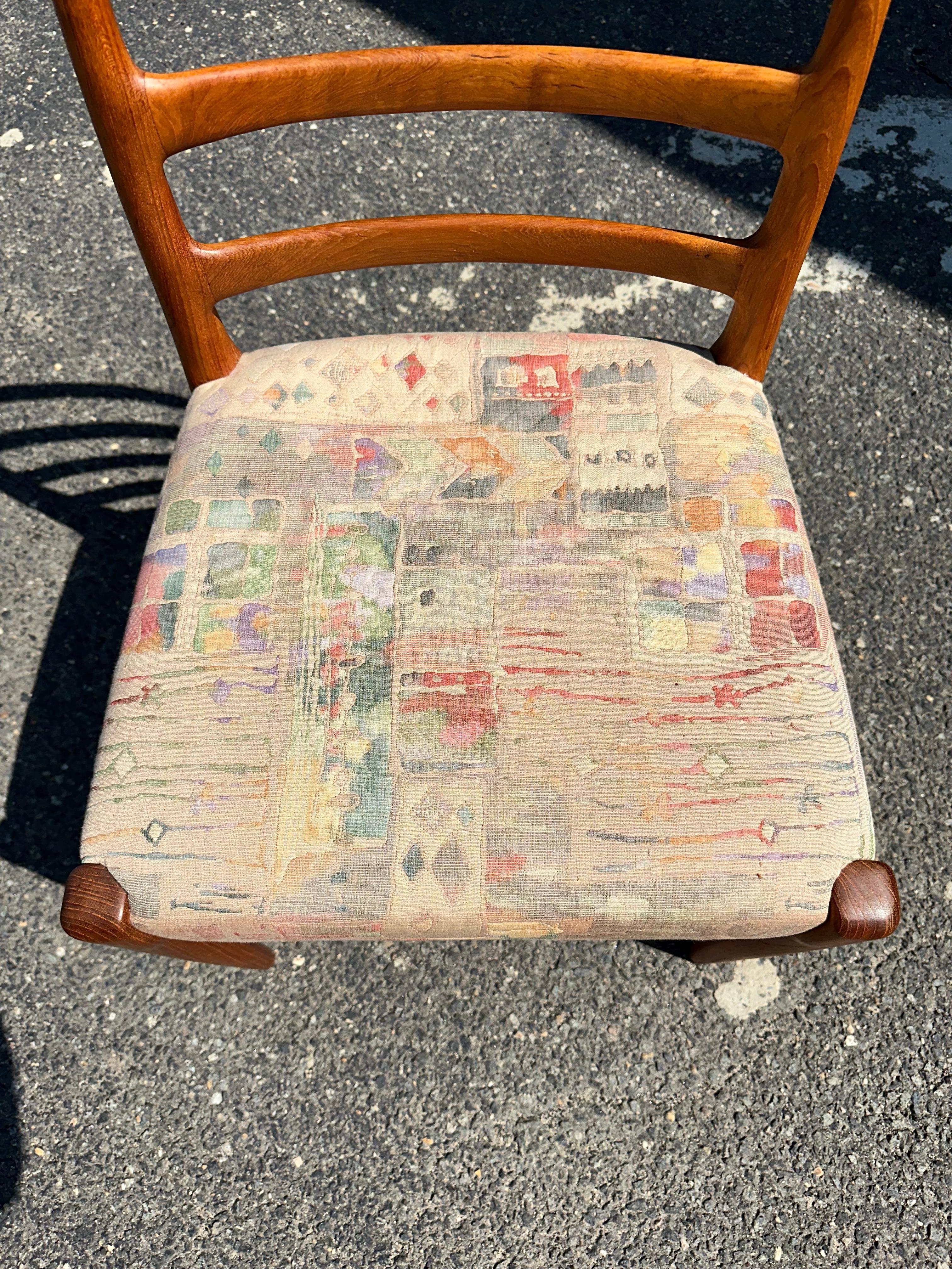 Set of 10 Danish Ladder Back Chairs In Good Condition For Sale In Brooklyn, NY