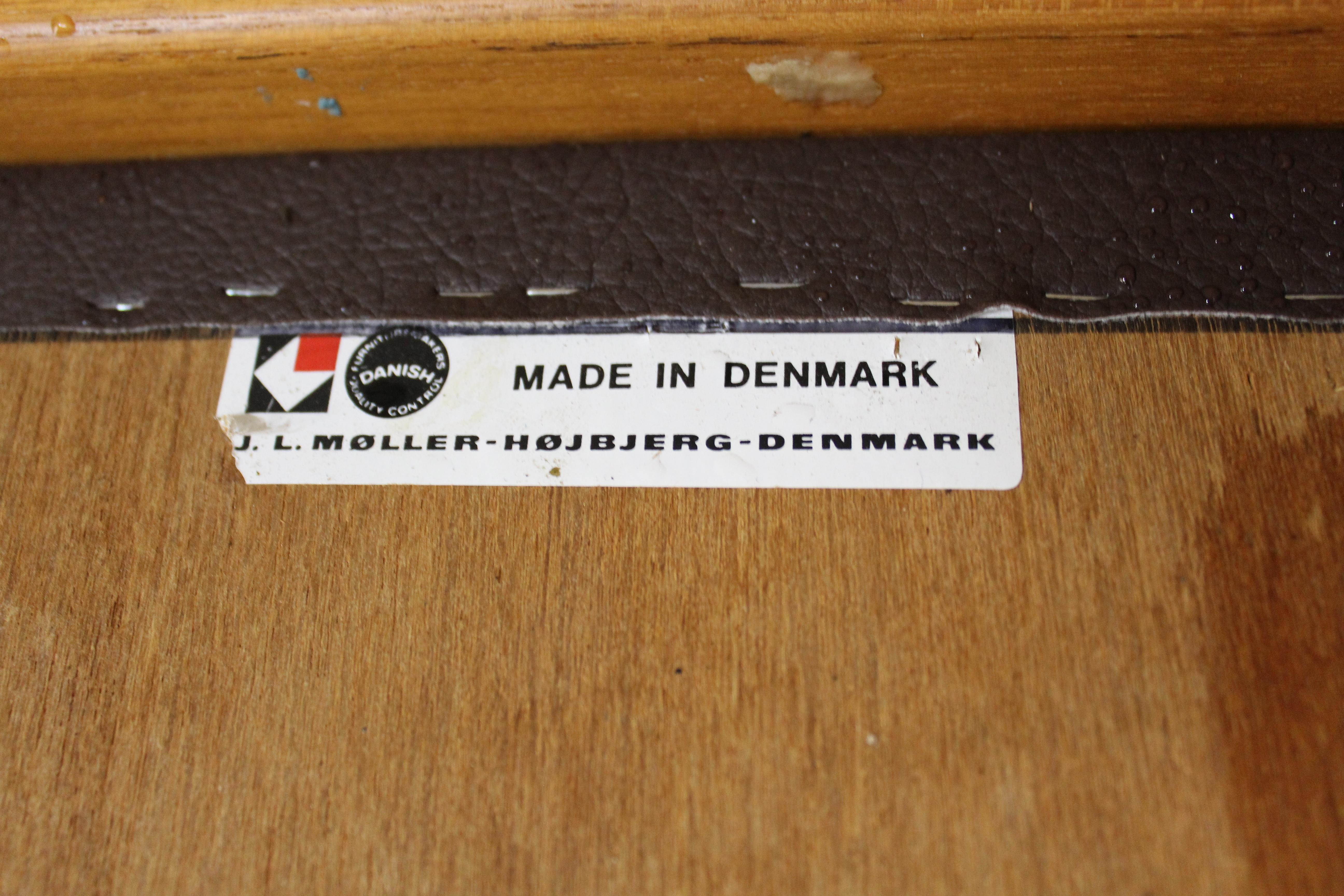 Set of 10 Danish Modern JL Moeller Teak Side Dining Chairs 5