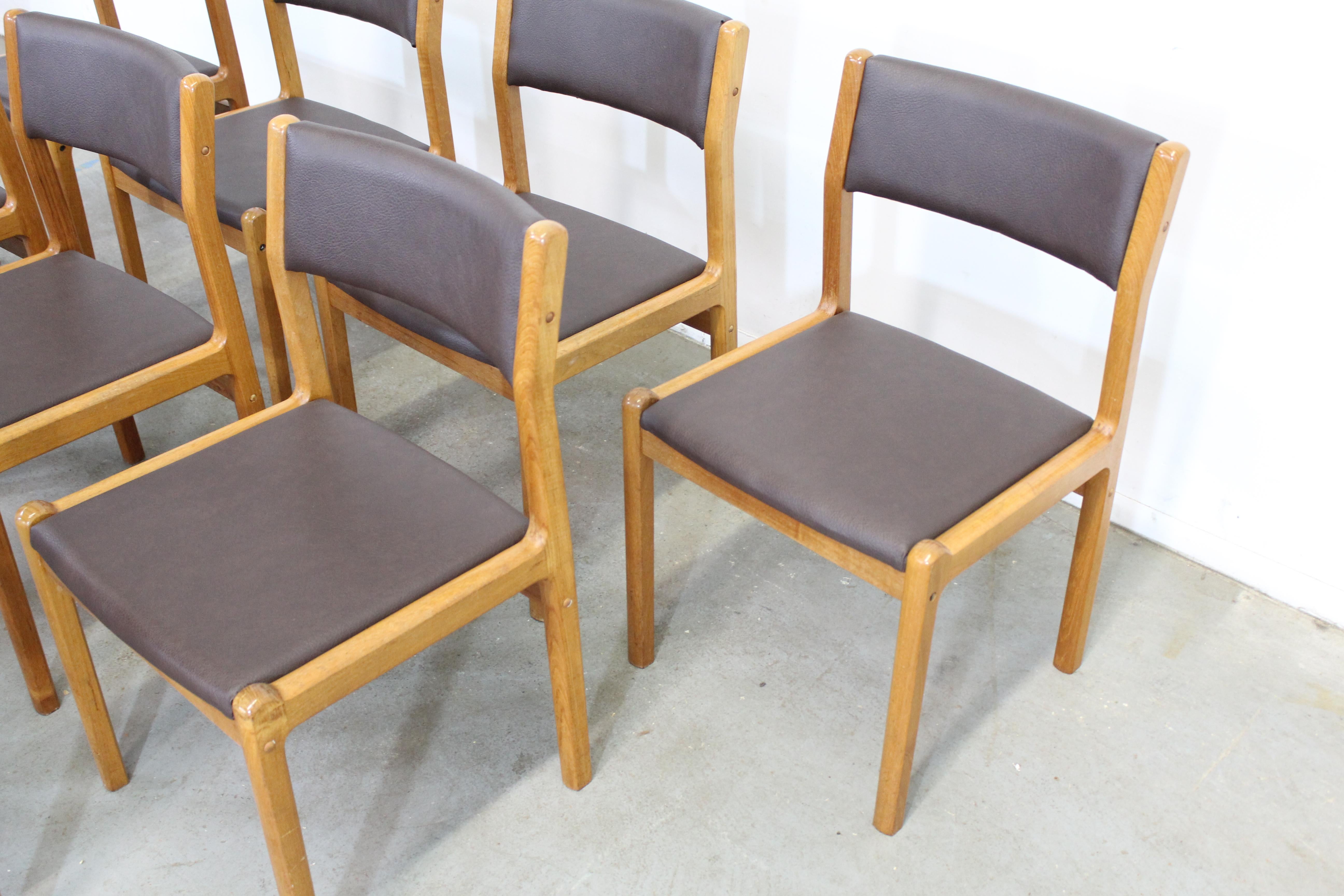 European Set of 10 Danish Modern JL Moeller Teak Side Dining Chairs