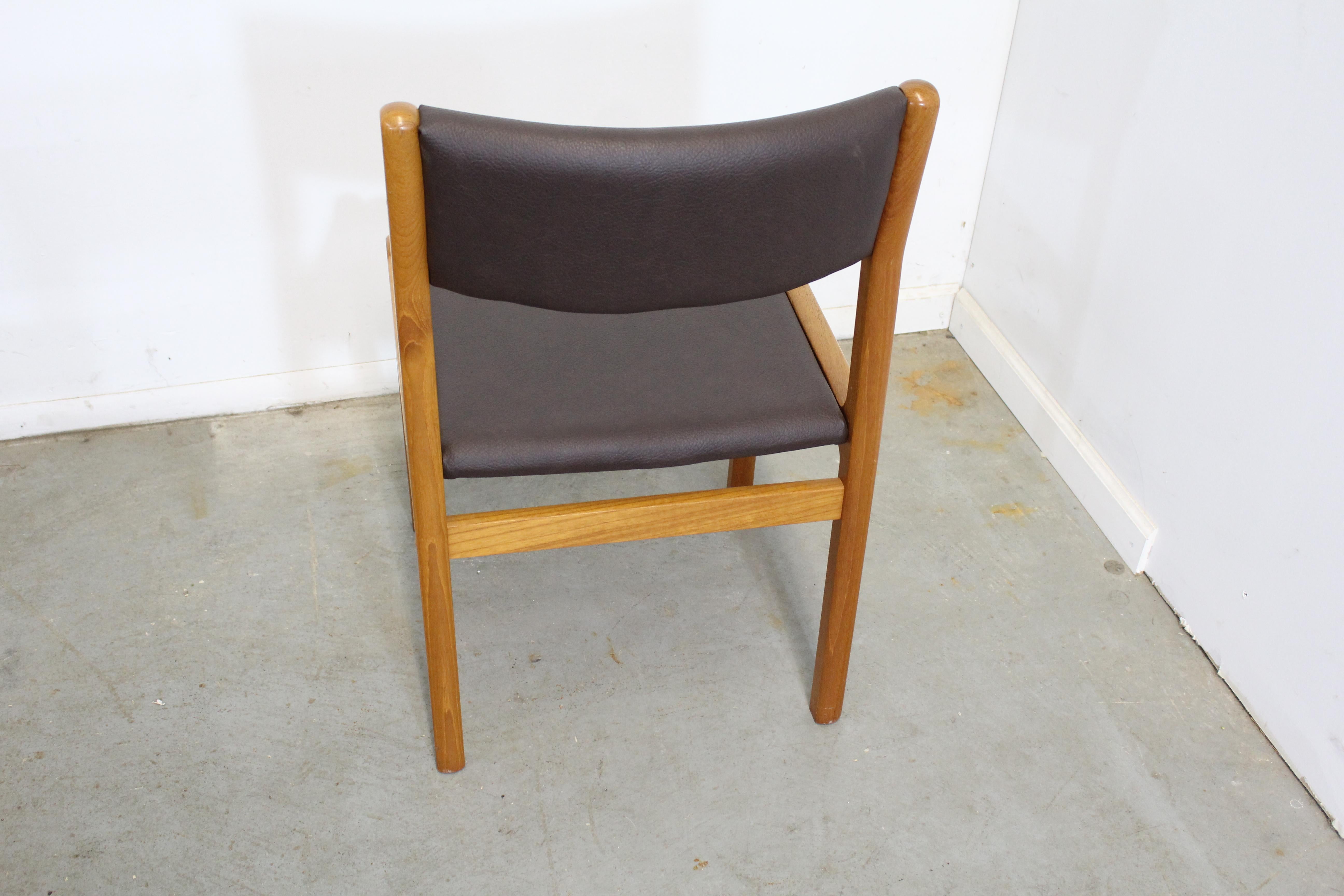Late 20th Century Set of 10 Danish Modern JL Moeller Teak Side Dining Chairs For Sale
