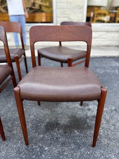 Set di 10 sedie da pranzo in stile moderno danese di Niels Moller, modello 75, anni ’60 circa