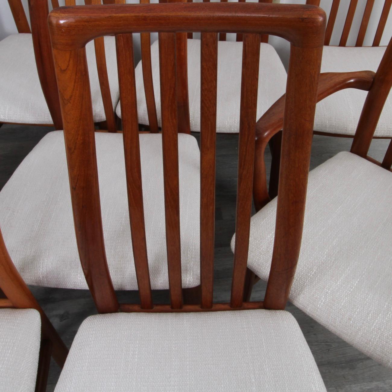 Set of 10 Danish Modern Teak Dining Chairs by SVA Møbler In Good Condition For Sale In New London, CT