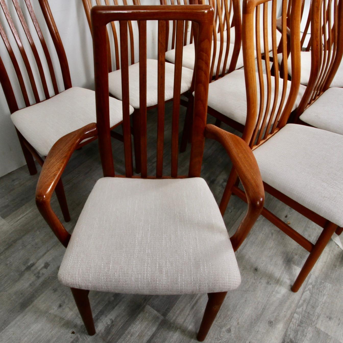 Set of 10 Danish Modern Teak Dining Chairs by SVA Møbler For Sale 2