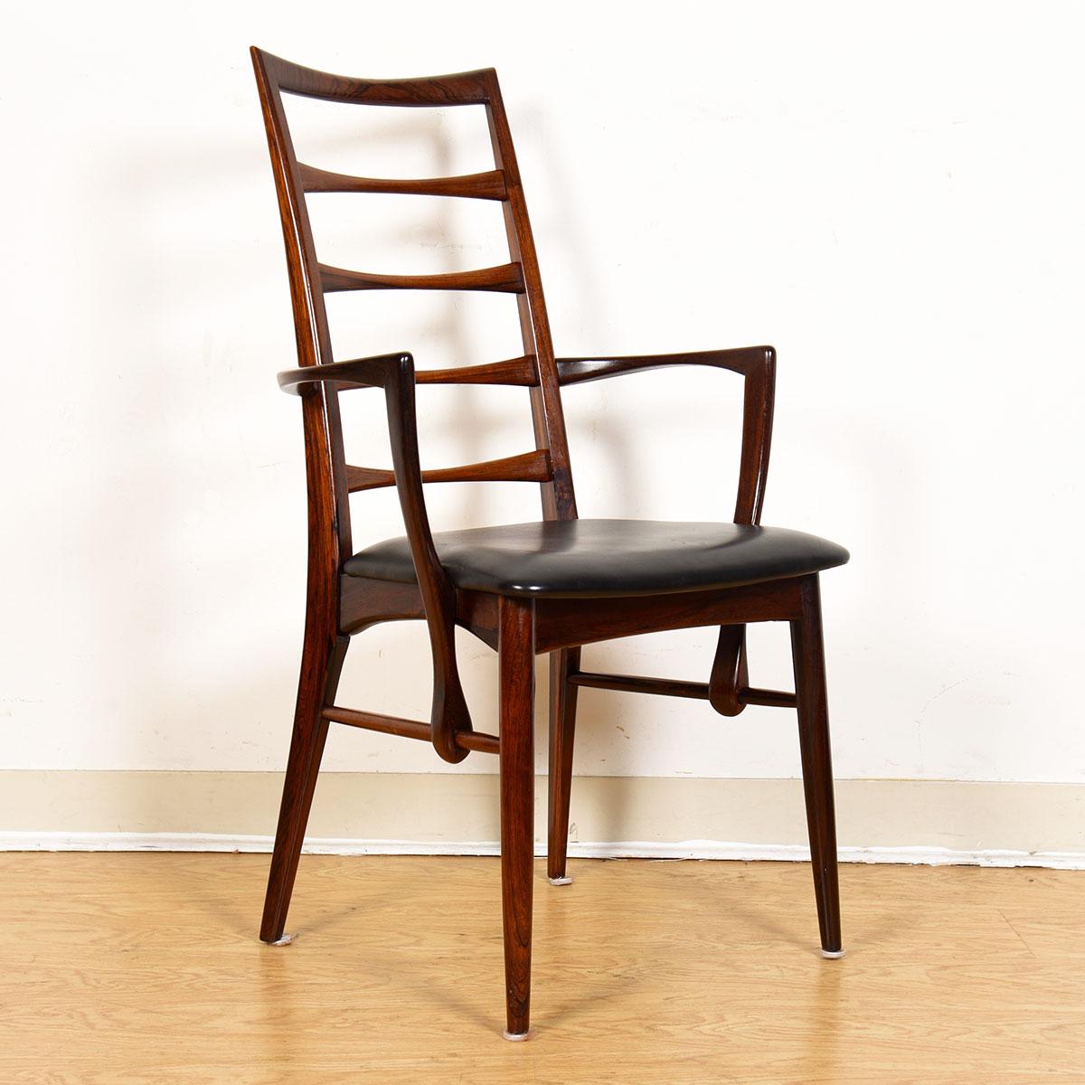 Mid-Century Modern Ensemble de 10 chaises de salle à manger danoises en bois de rose Koefoeds Hornslet en vente