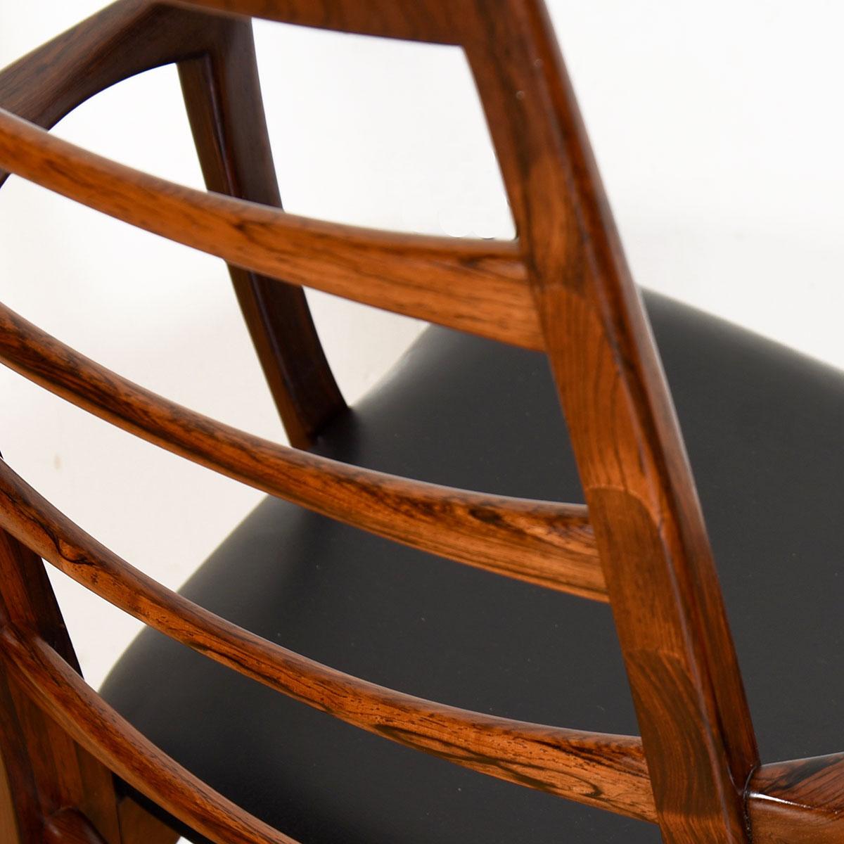 20ième siècle Ensemble de 10 chaises de salle à manger danoises en bois de rose Koefoeds Hornslet en vente