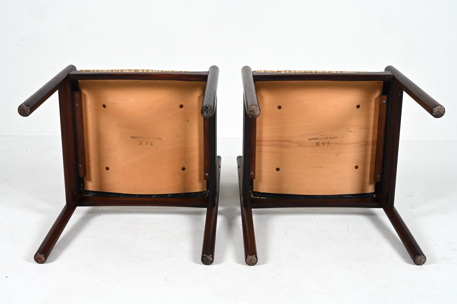Set of '10' Danish Solid Rosewood Dining Chairs by SAX, c. 1960's For Sale 13